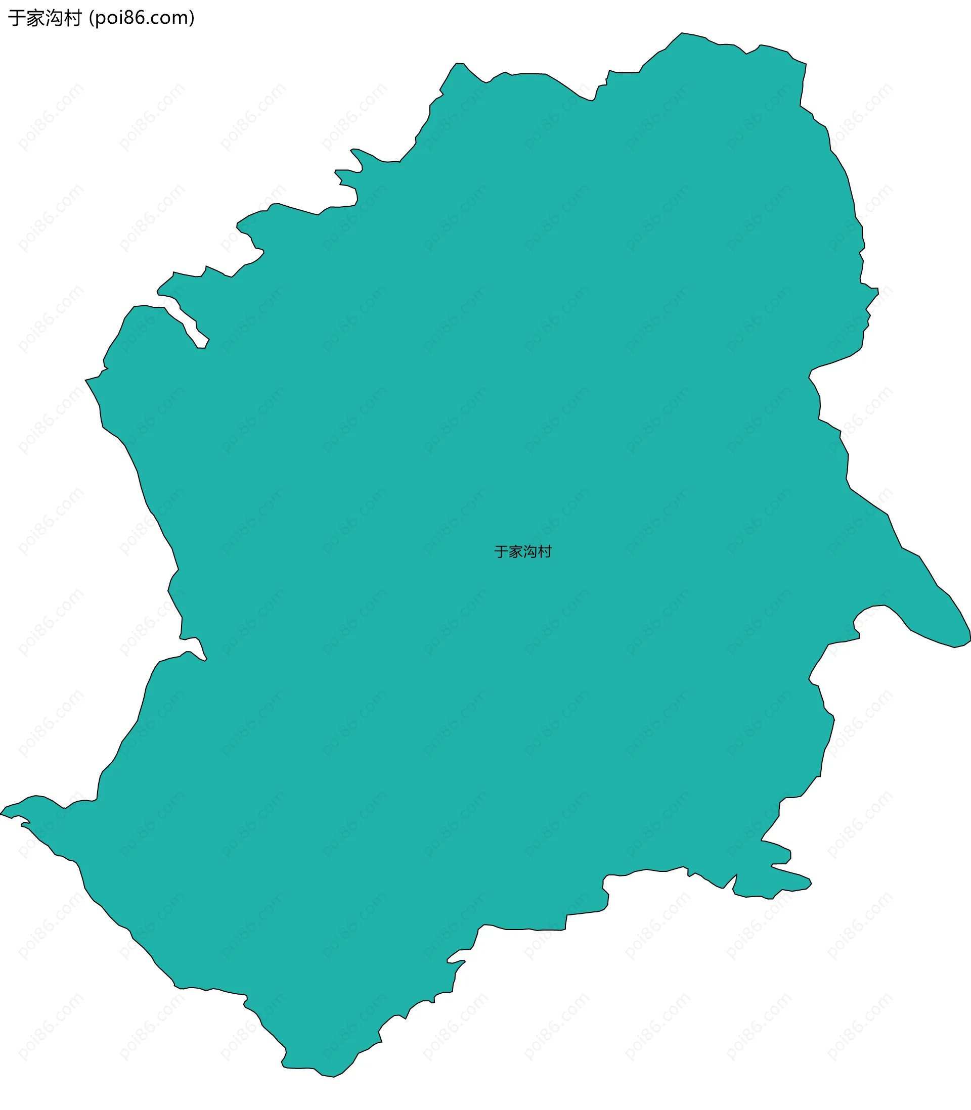 于家沟村边界地图