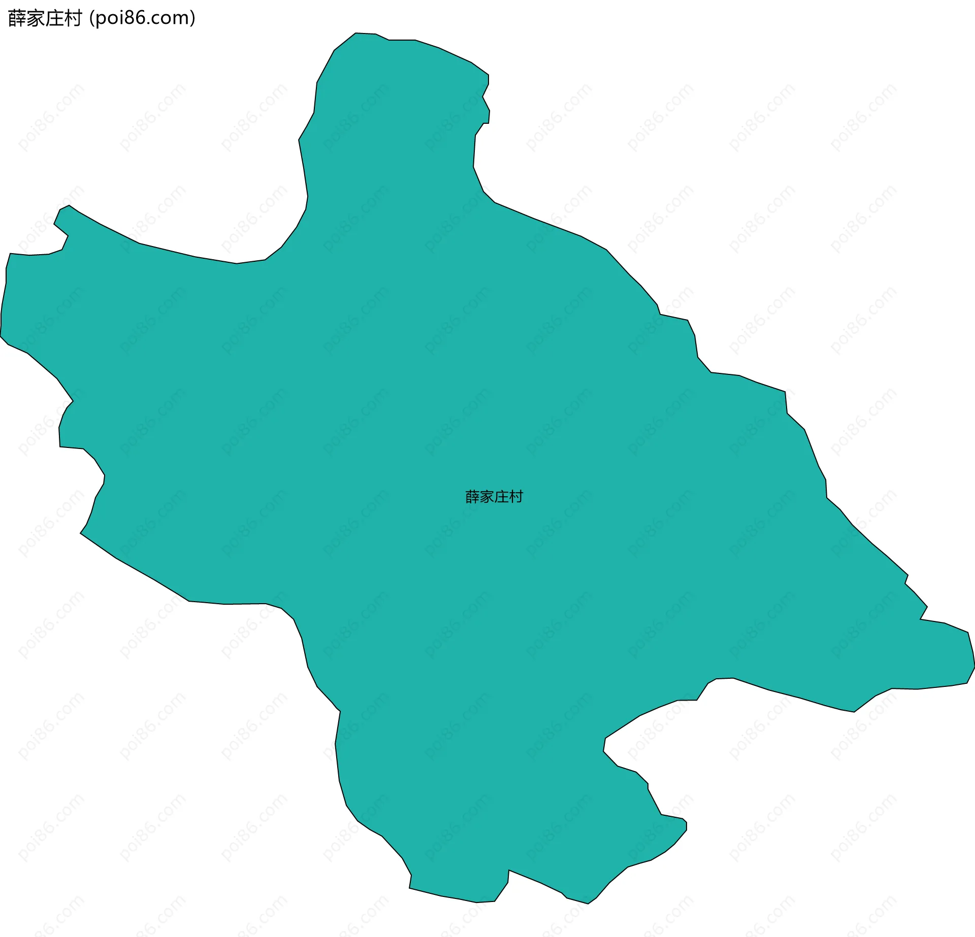 薛家庄村边界地图