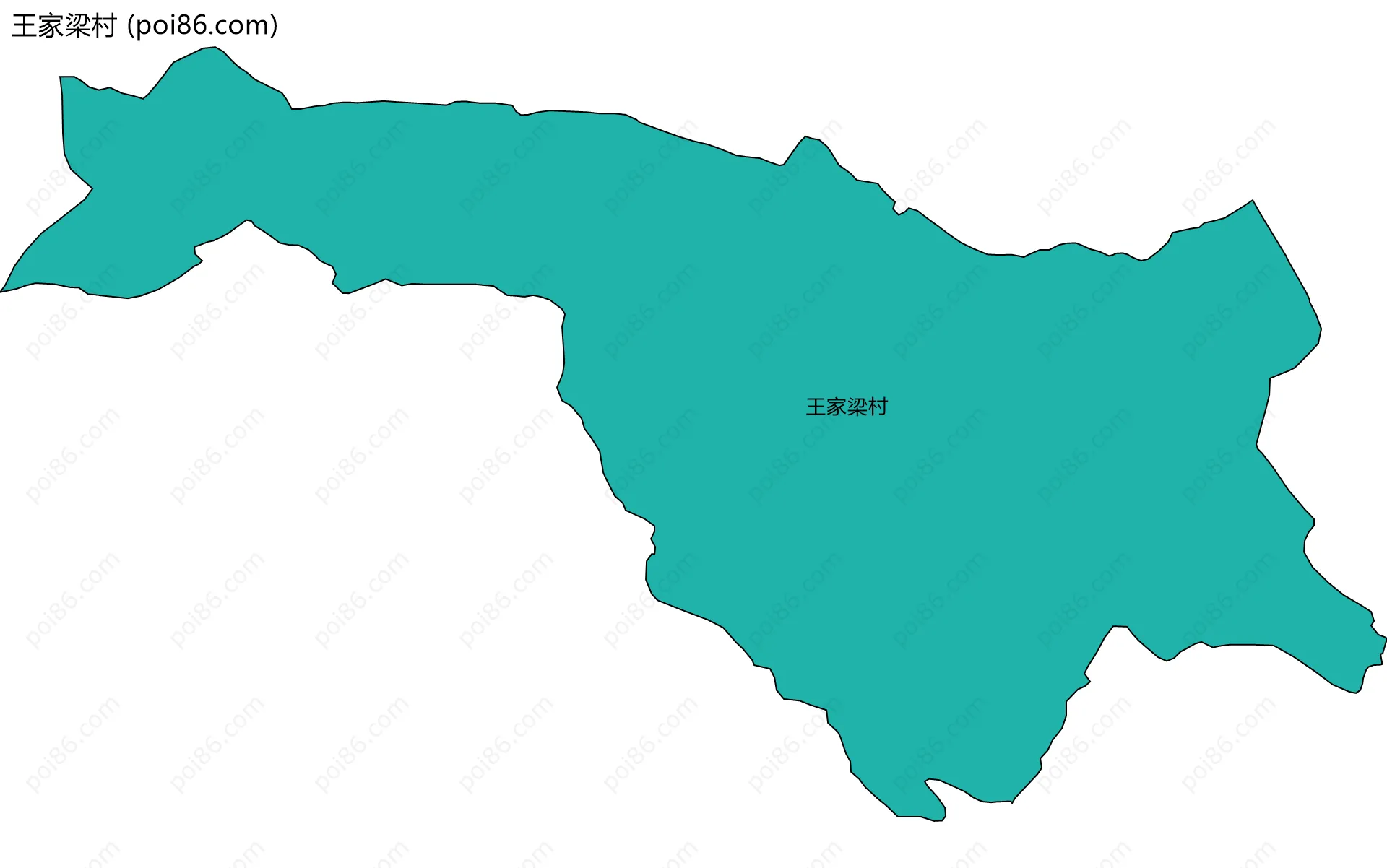 王家梁村边界地图