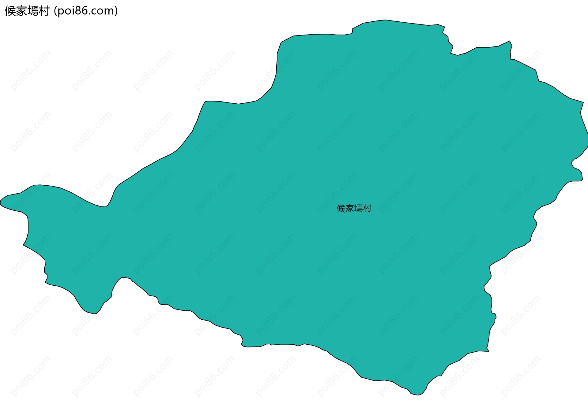 候家墕村边界地图