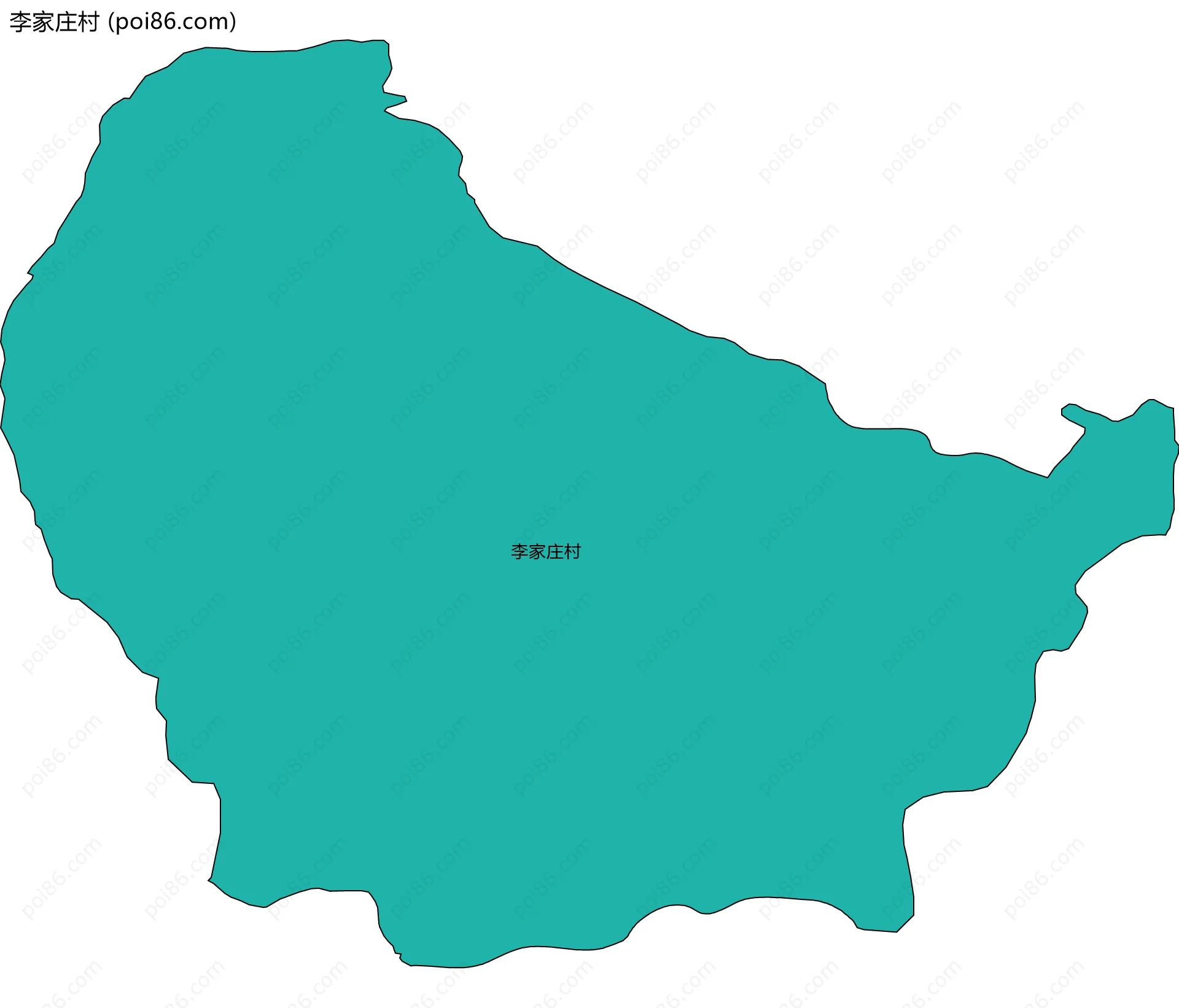 李家庄村边界地图