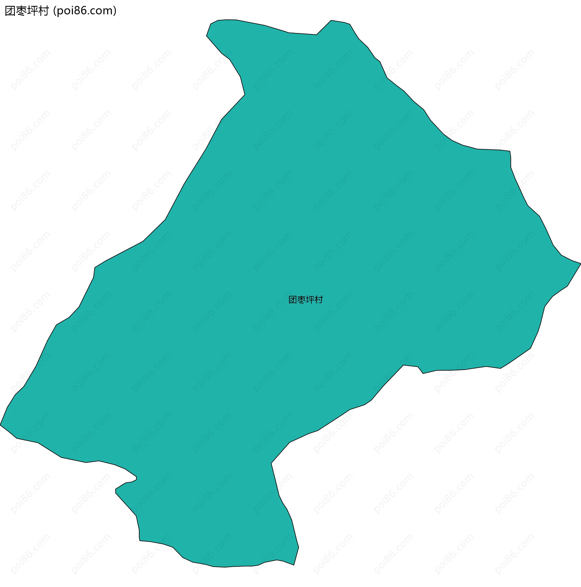 团枣坪村边界地图