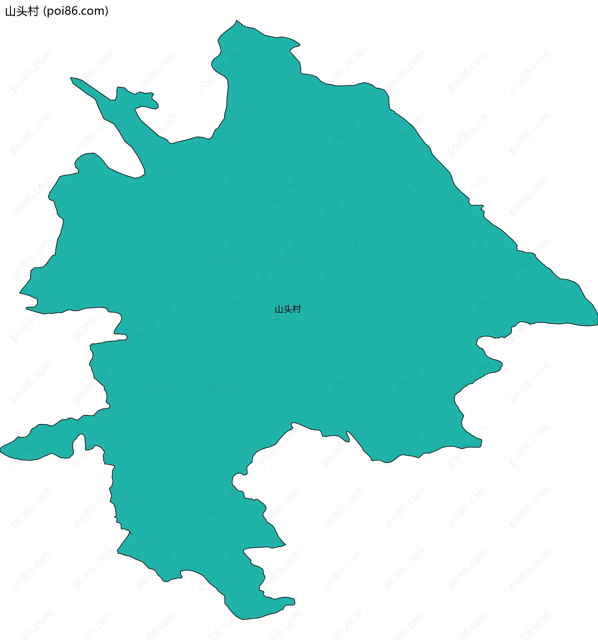 山头村边界地图