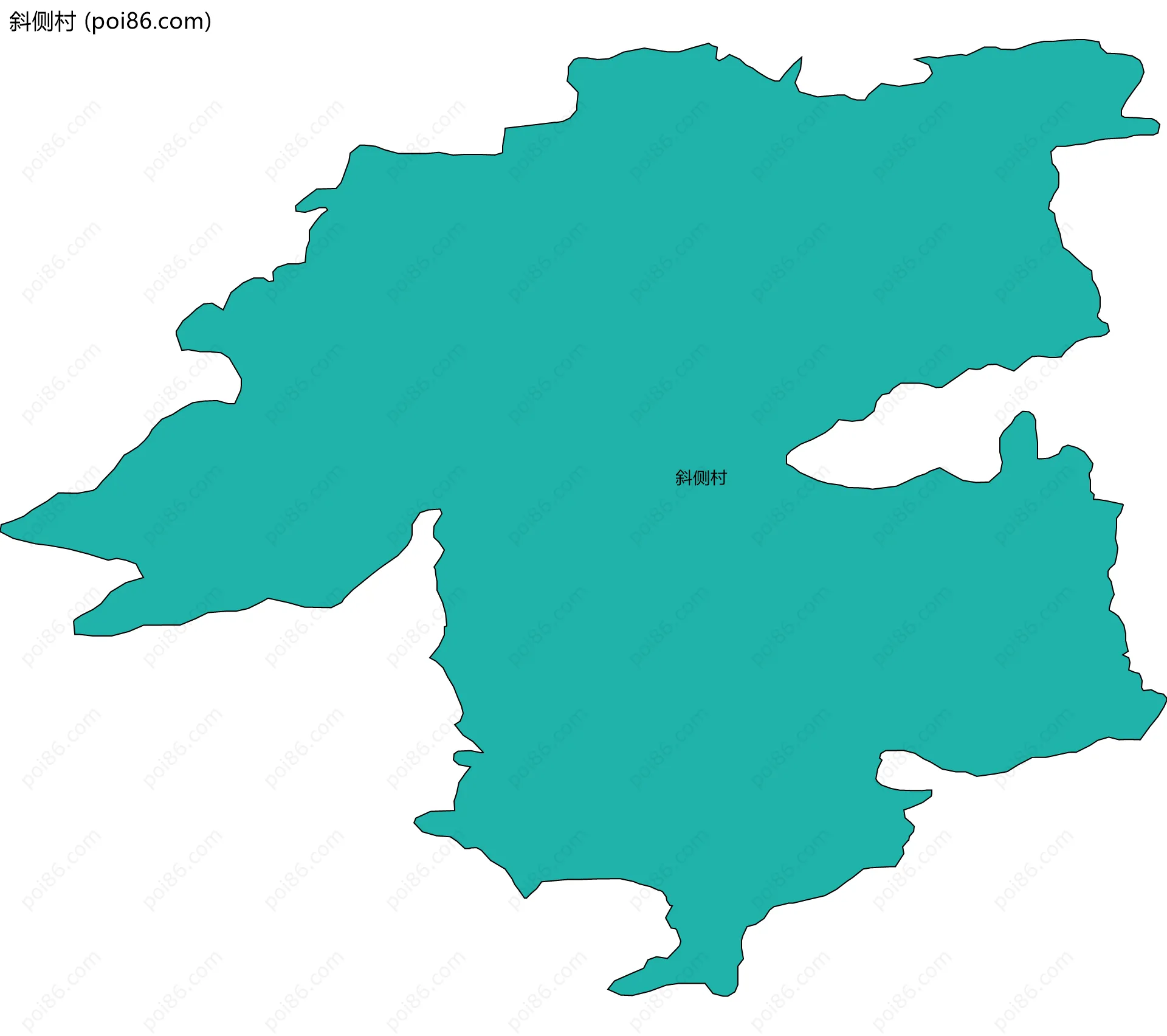 斜侧村边界地图