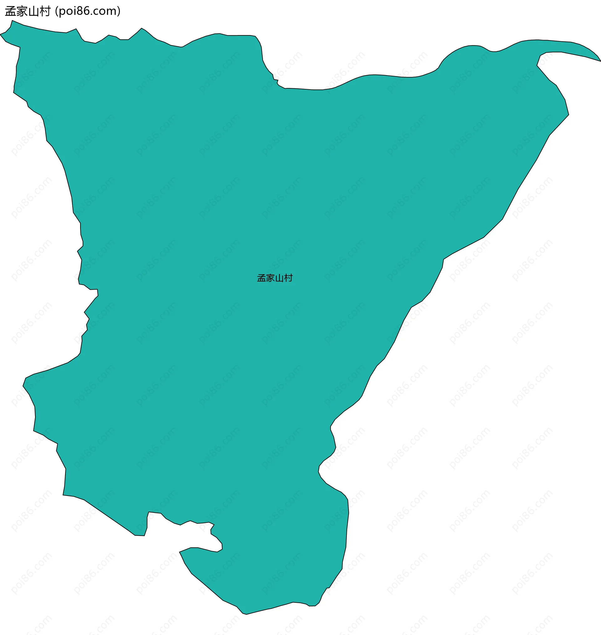 孟家山村边界地图