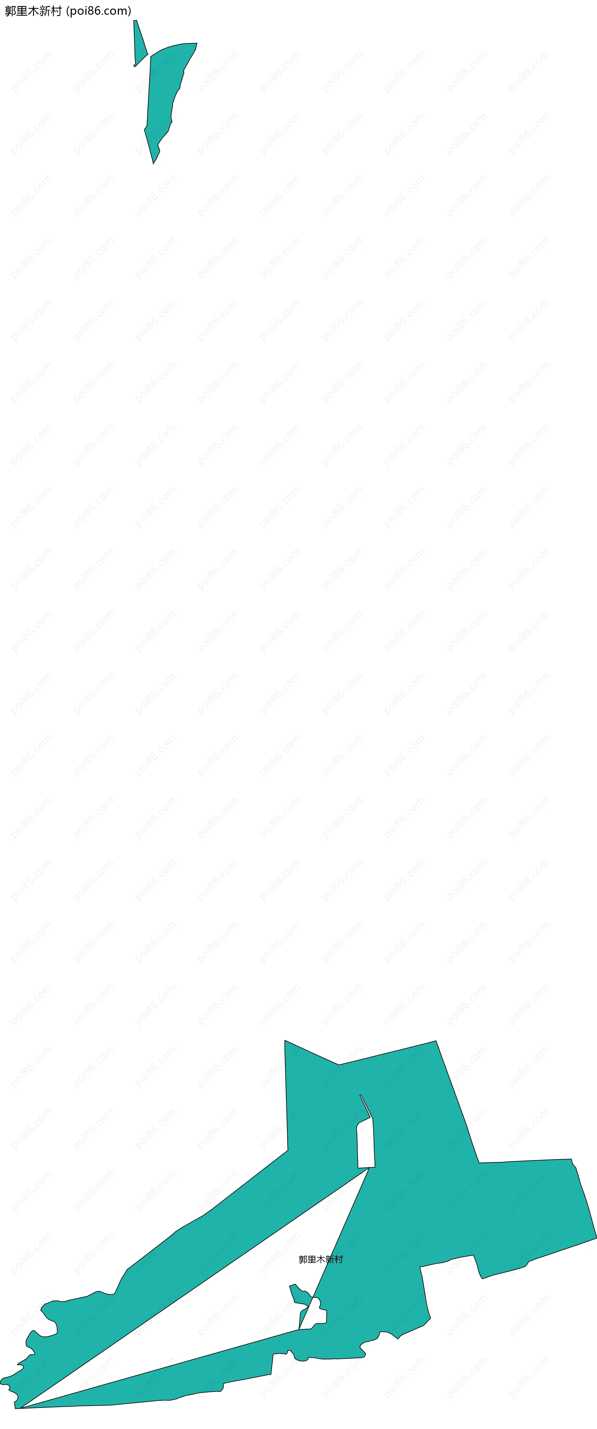 郭里木新村边界地图