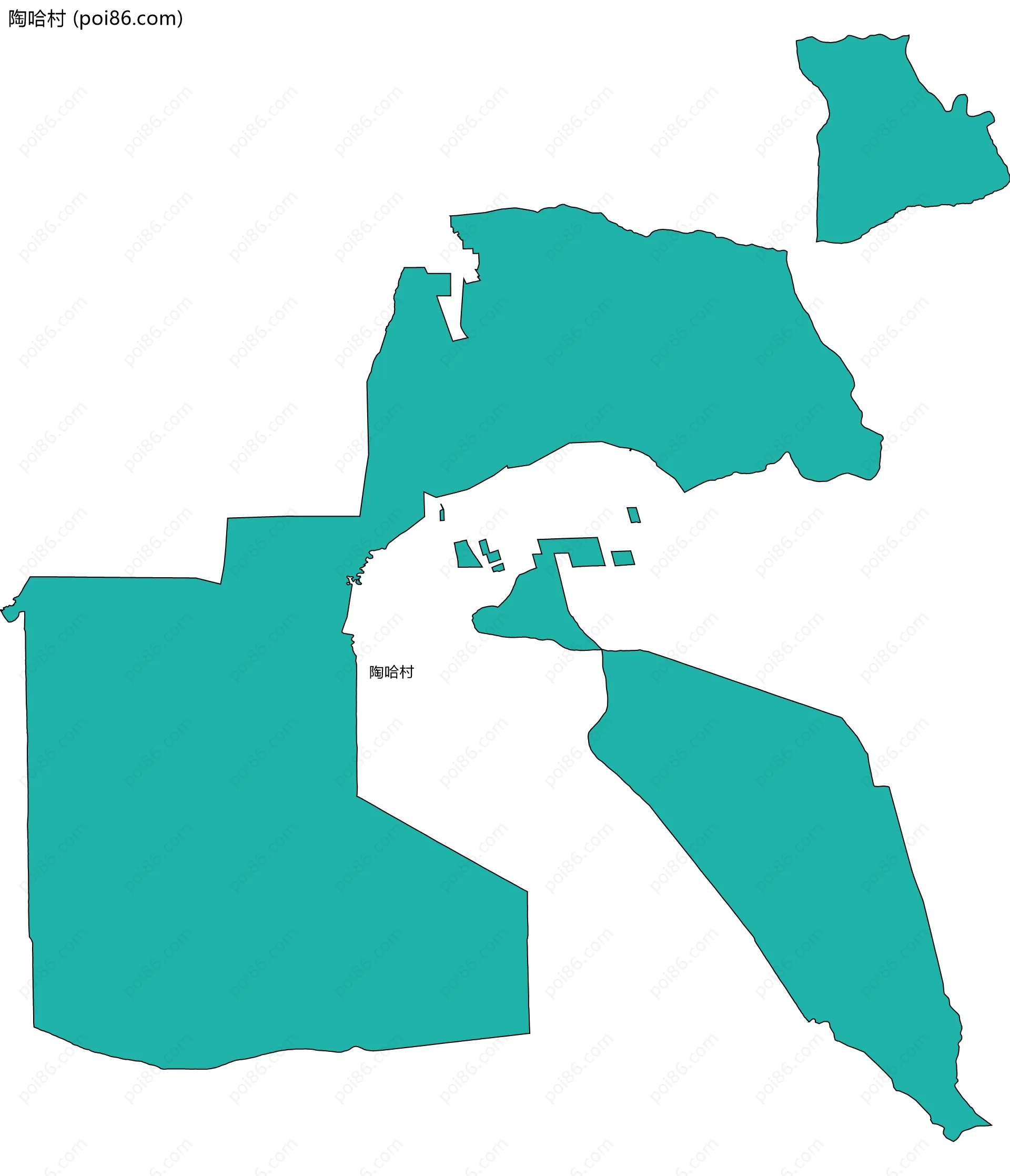 陶哈村边界地图