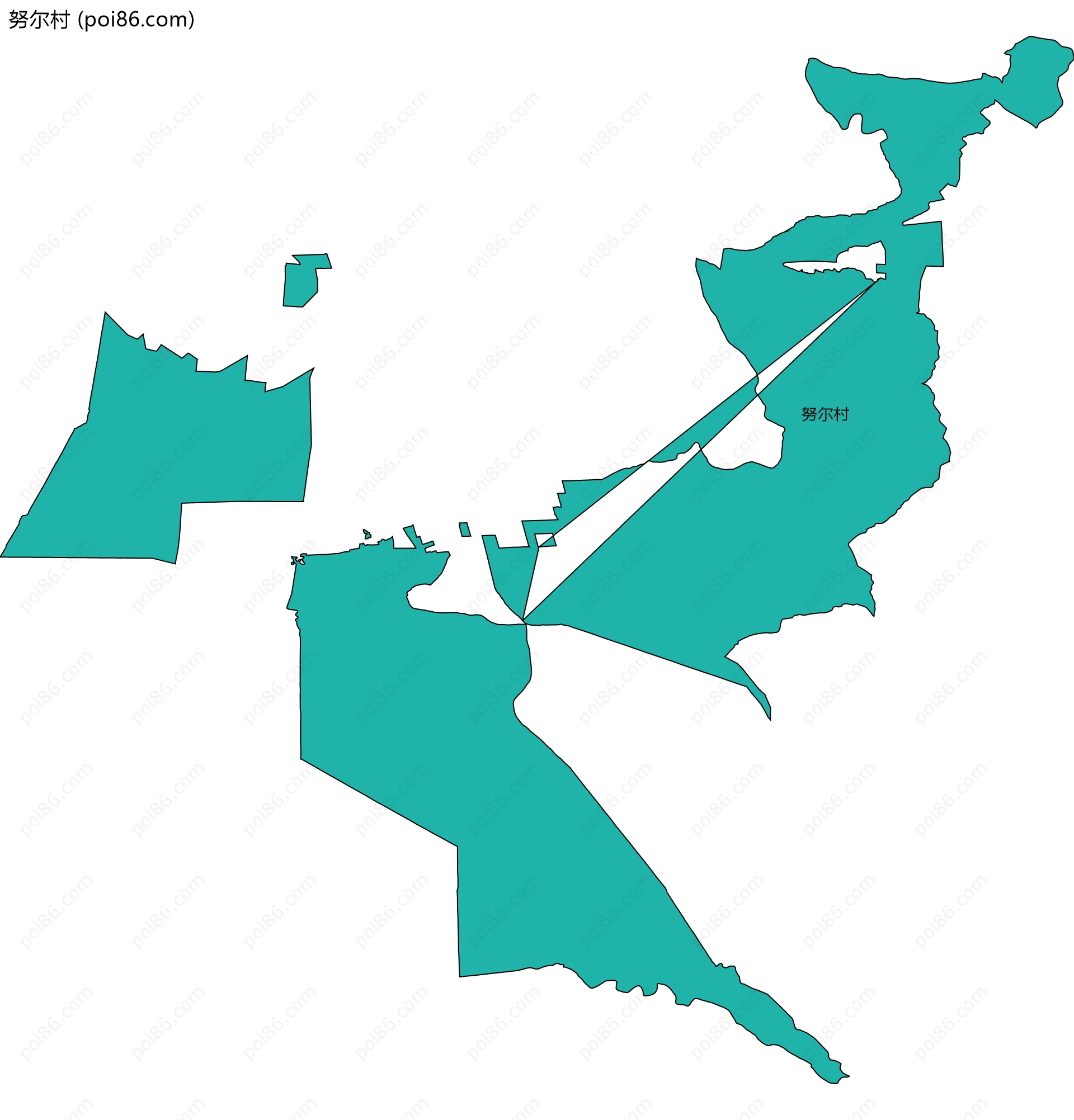 努尔村边界地图