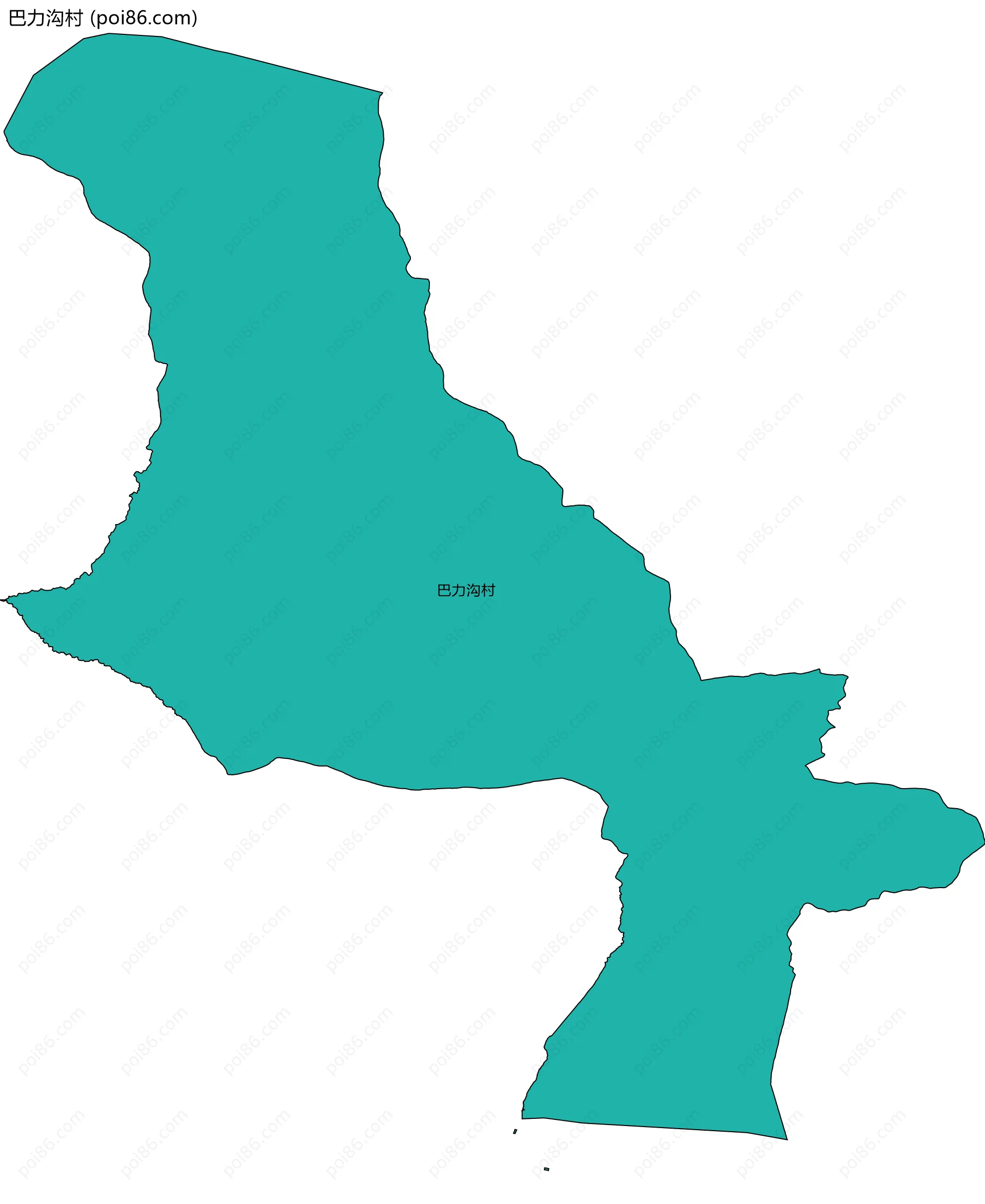 巴力沟村边界地图