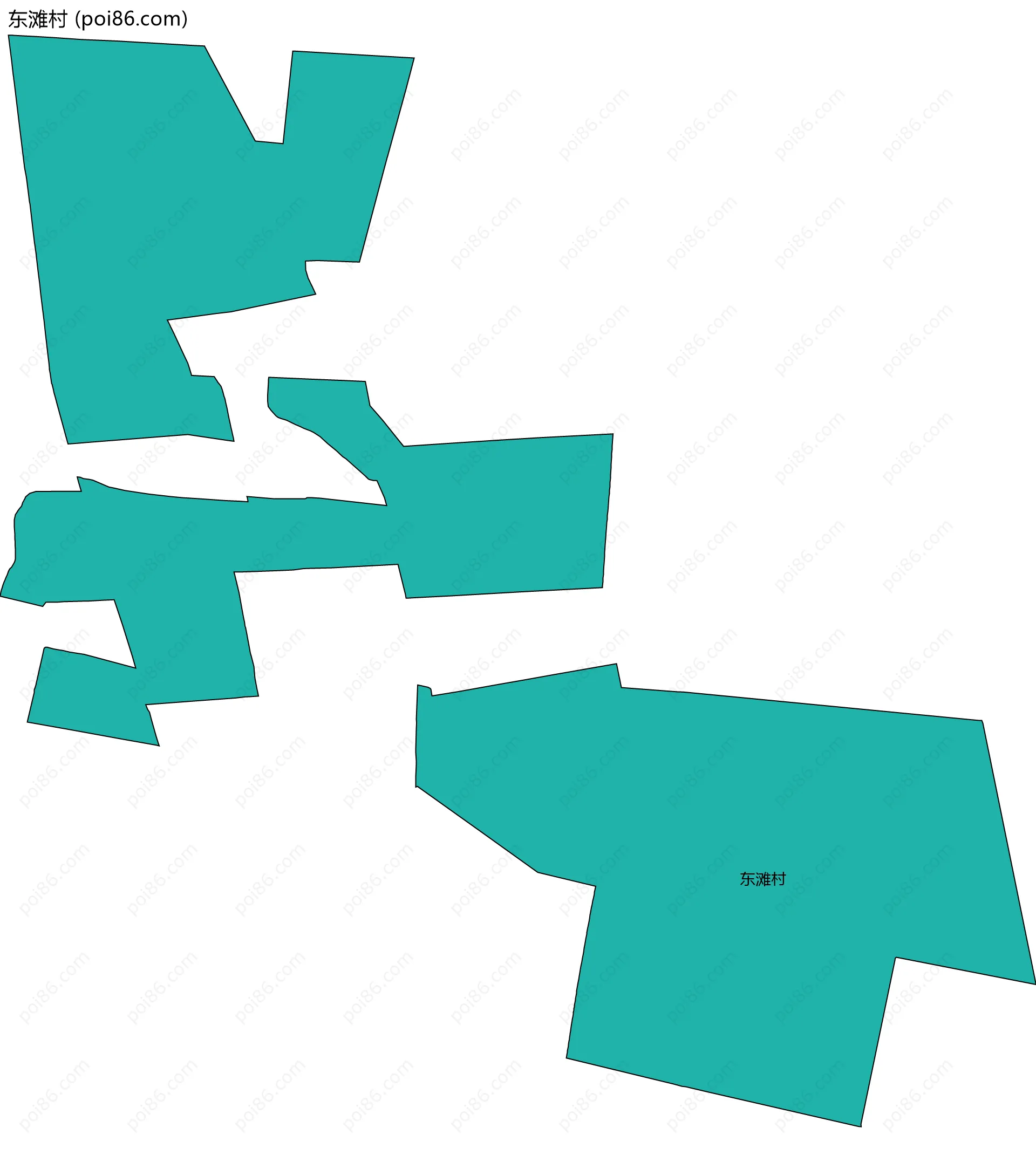 东滩村边界地图