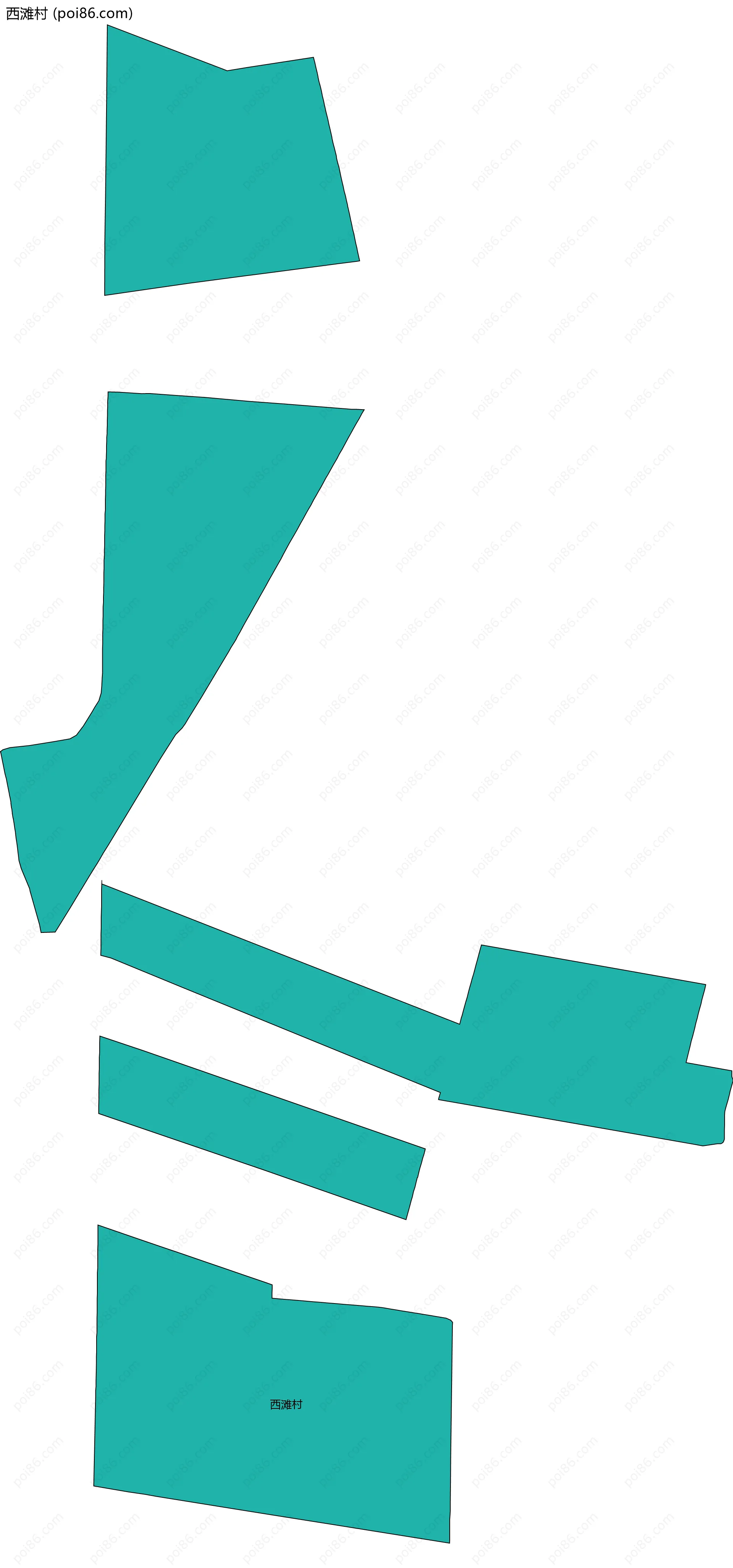 西滩村边界地图