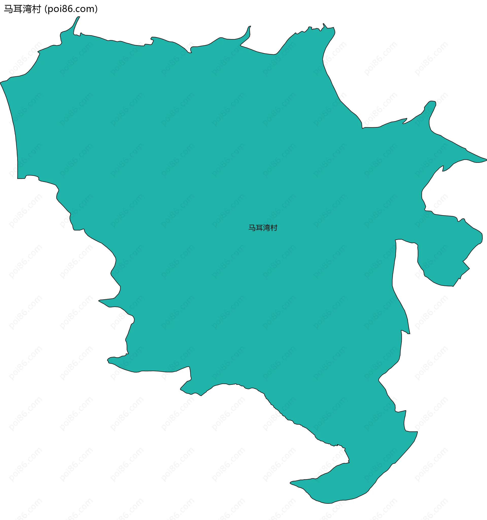 马耳湾村边界地图