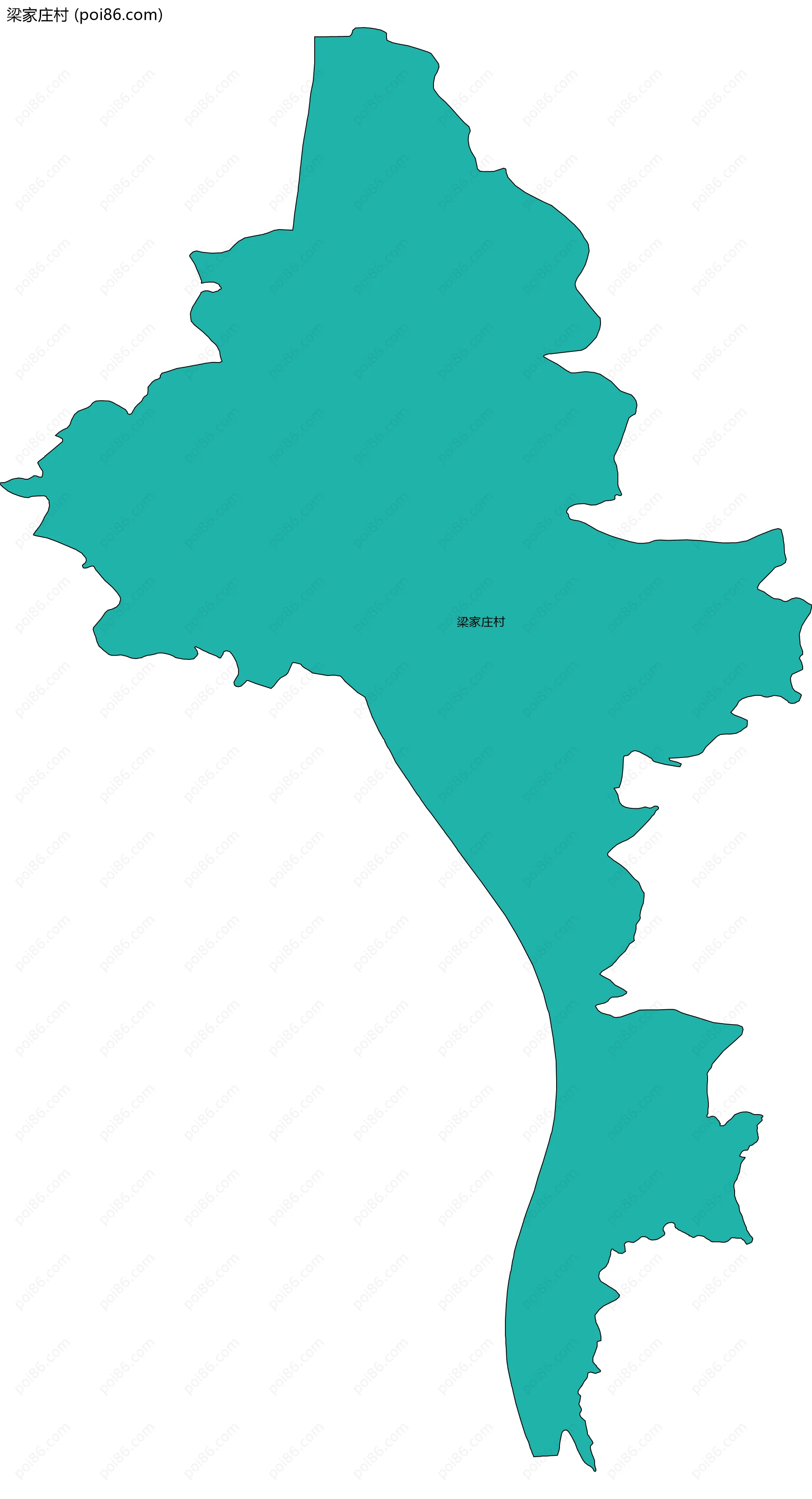 梁家庄村边界地图