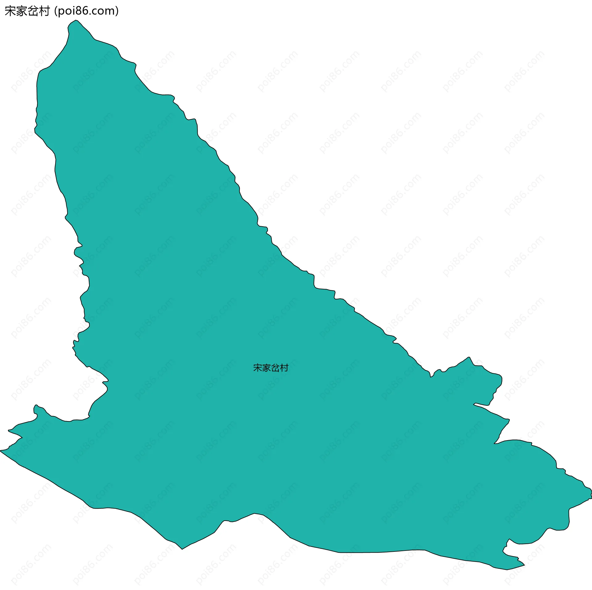 宋家岔村边界地图