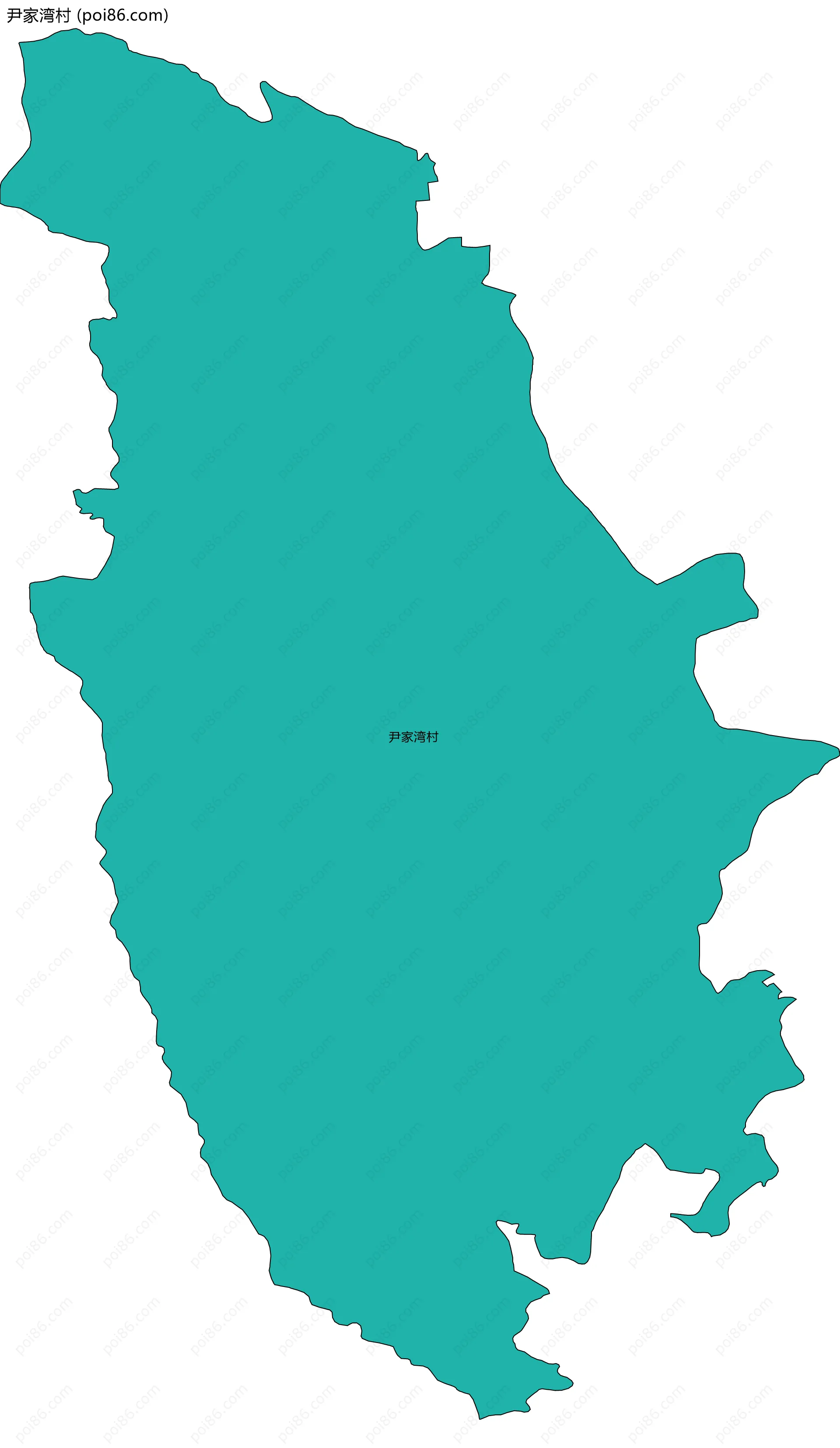 尹家湾村边界地图