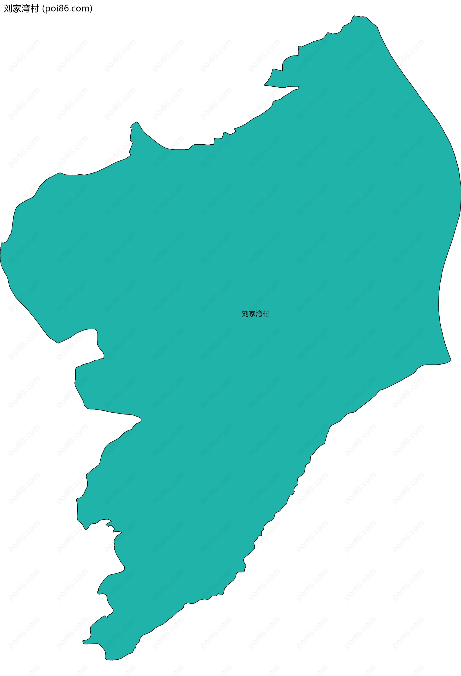 刘家湾村边界地图