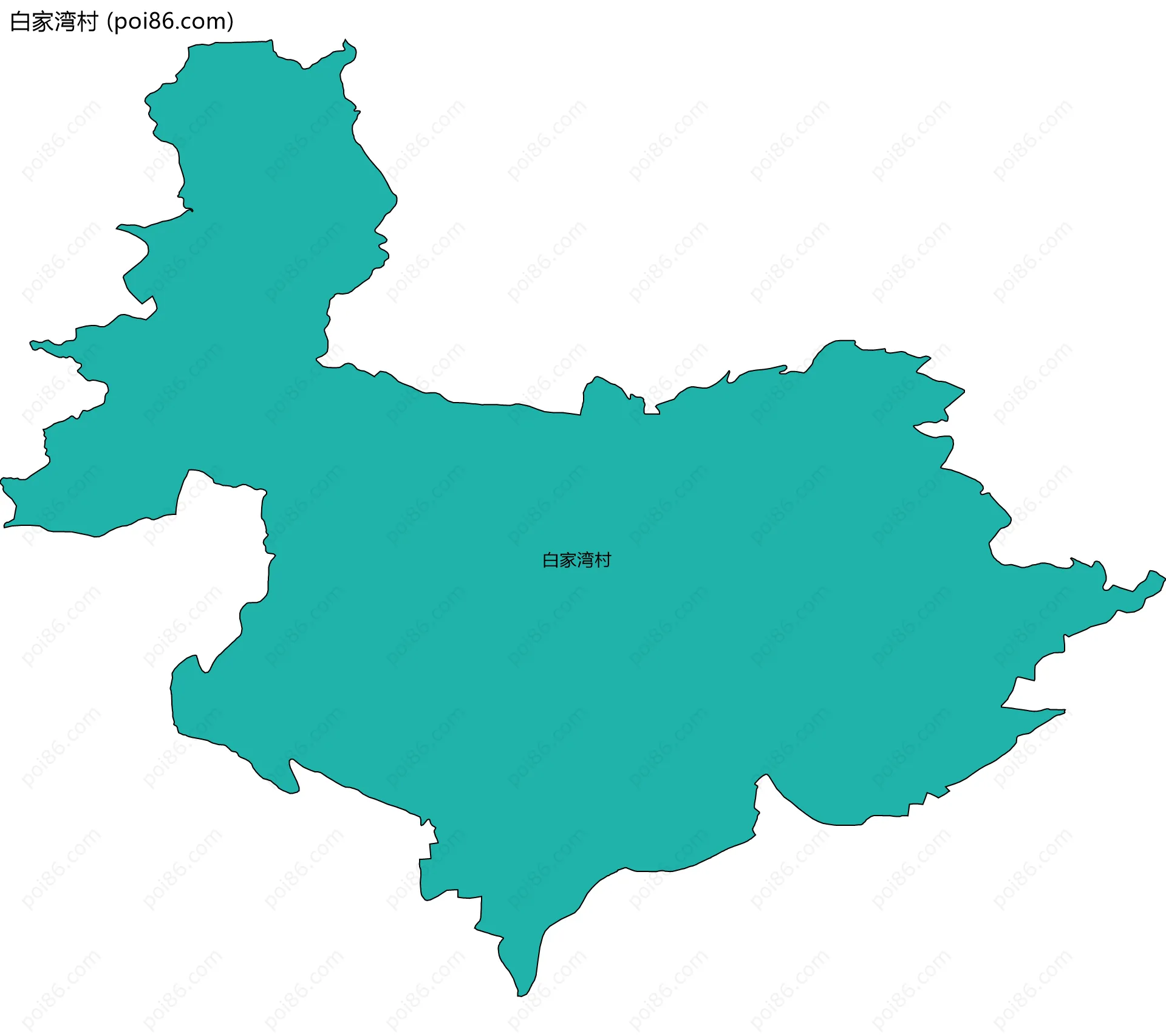 白家湾村边界地图