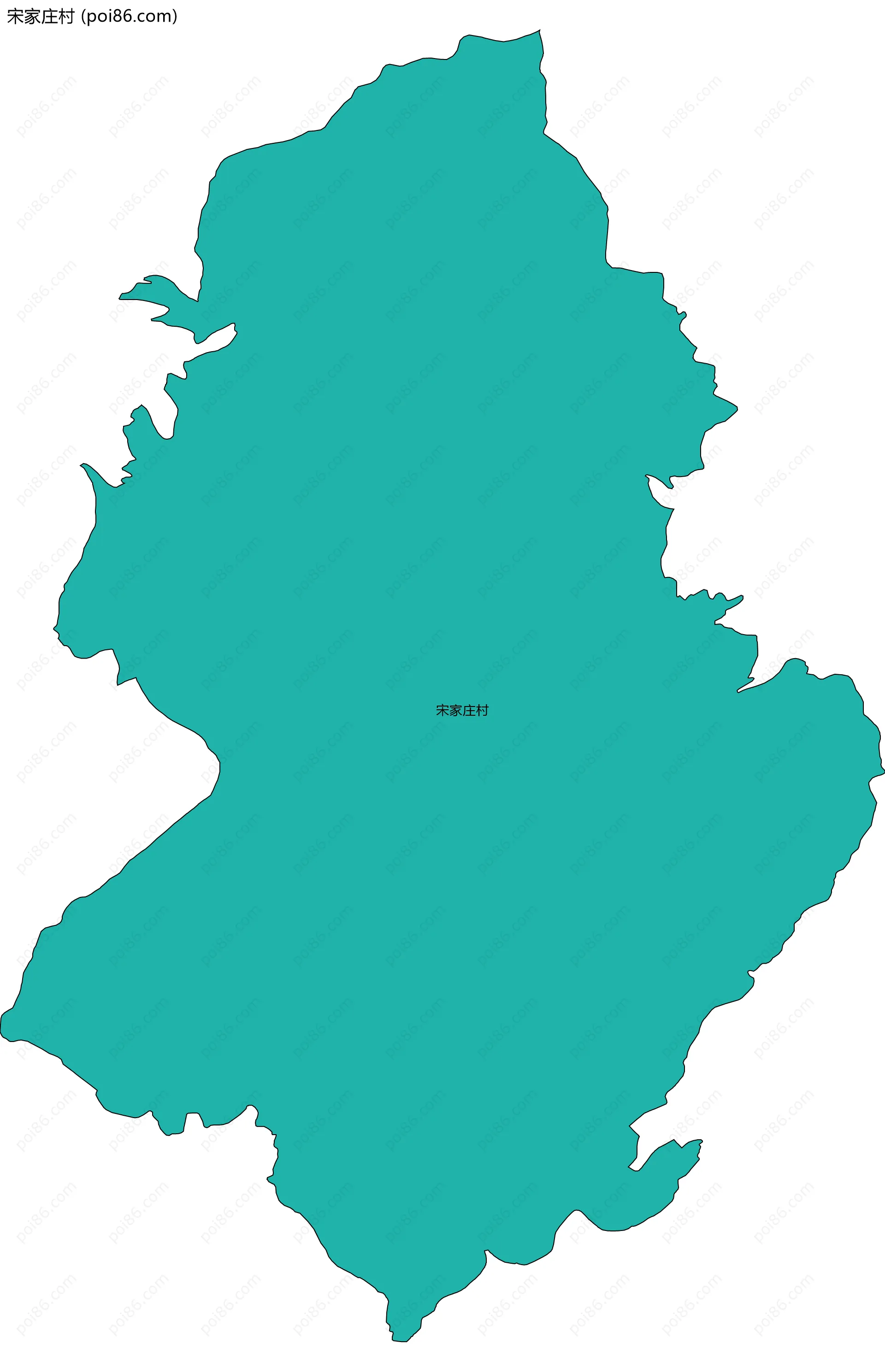 宋家庄村边界地图