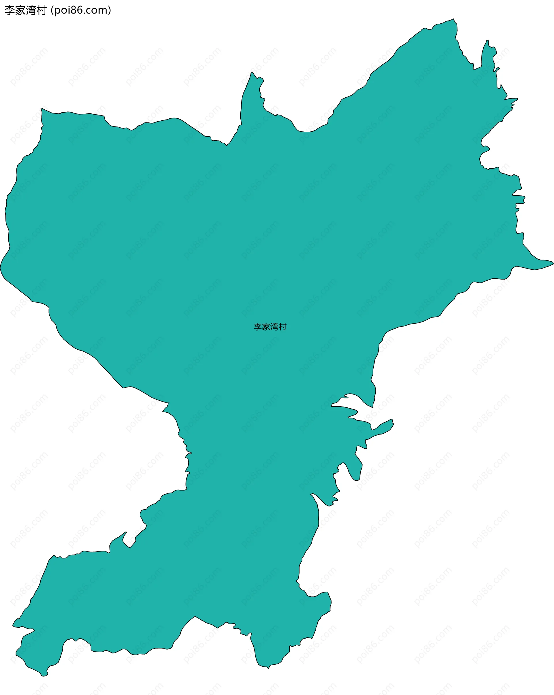 李家湾村边界地图