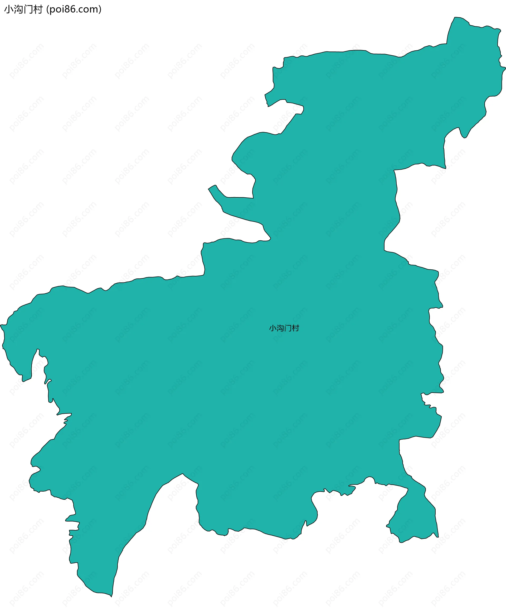 小沟门村边界地图