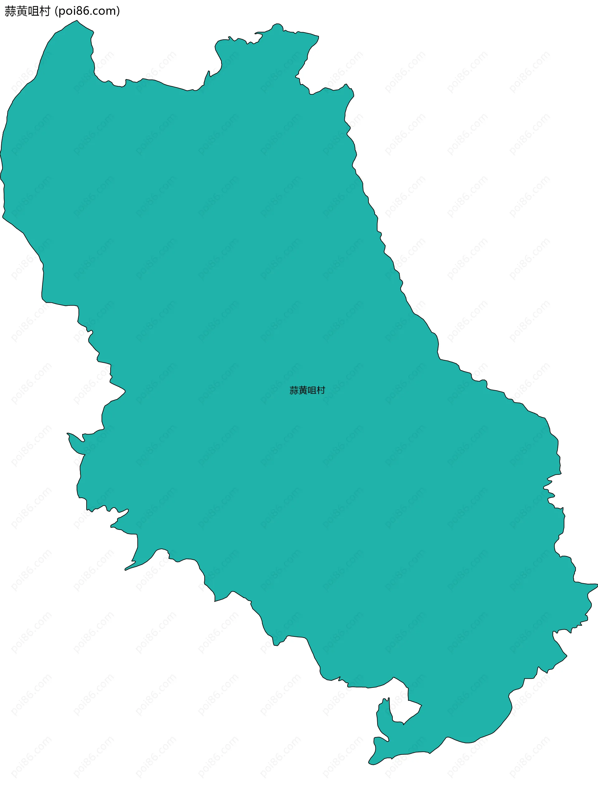 蒜黄咀村边界地图