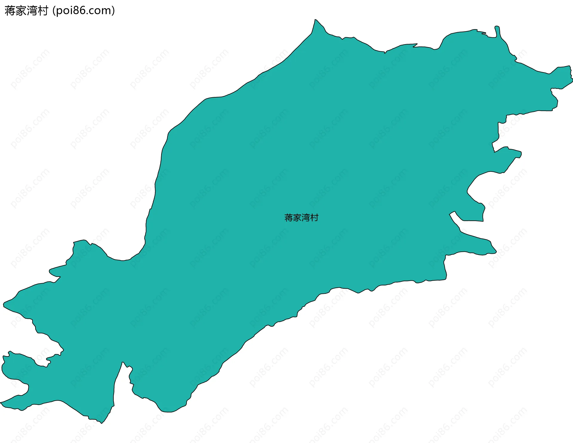 蒋家湾村边界地图