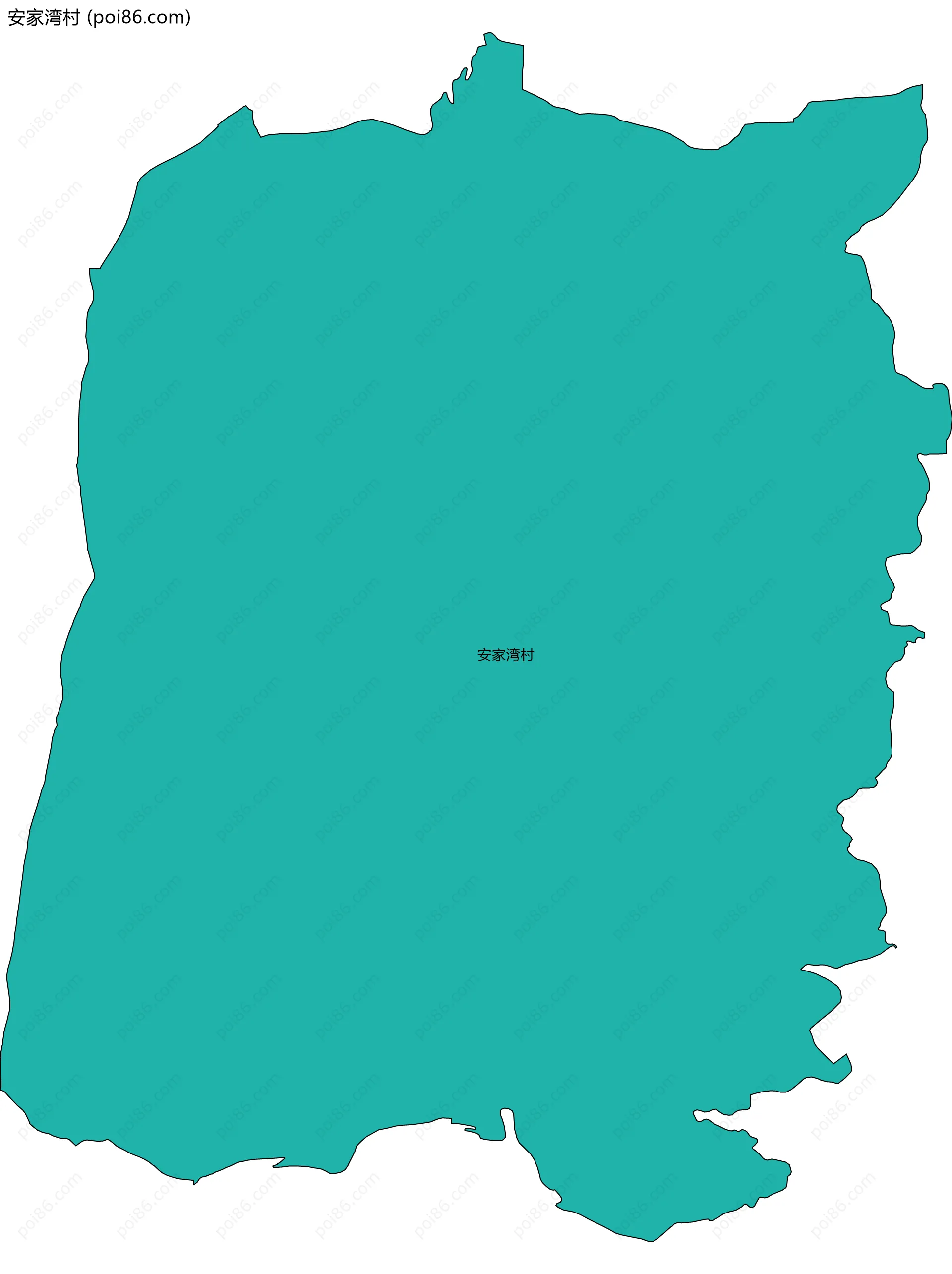 安家湾村边界地图