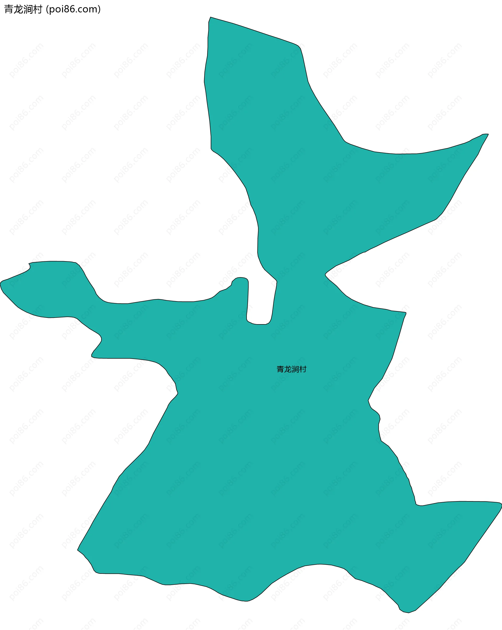 青龙涧村边界地图