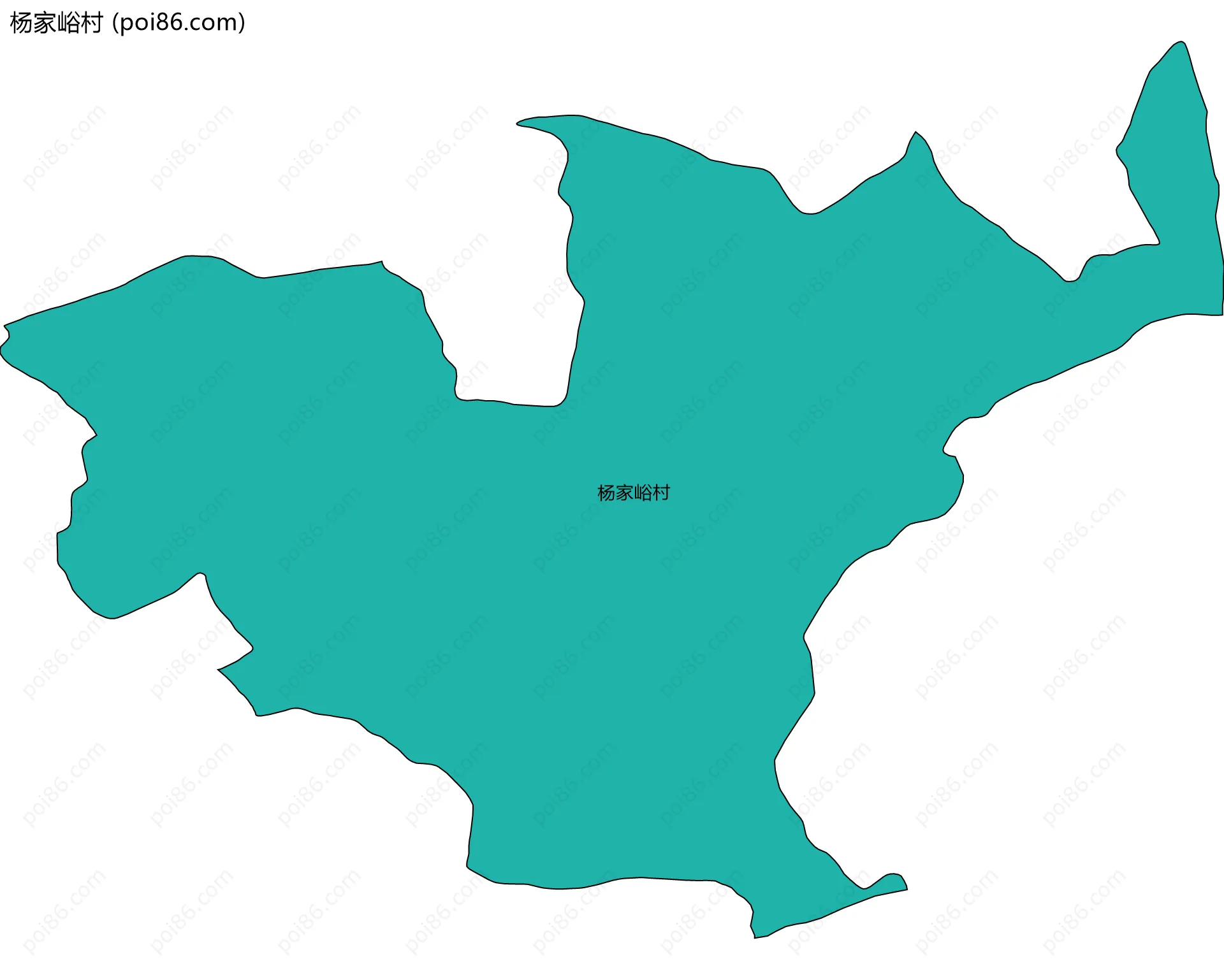 杨家峪村边界地图