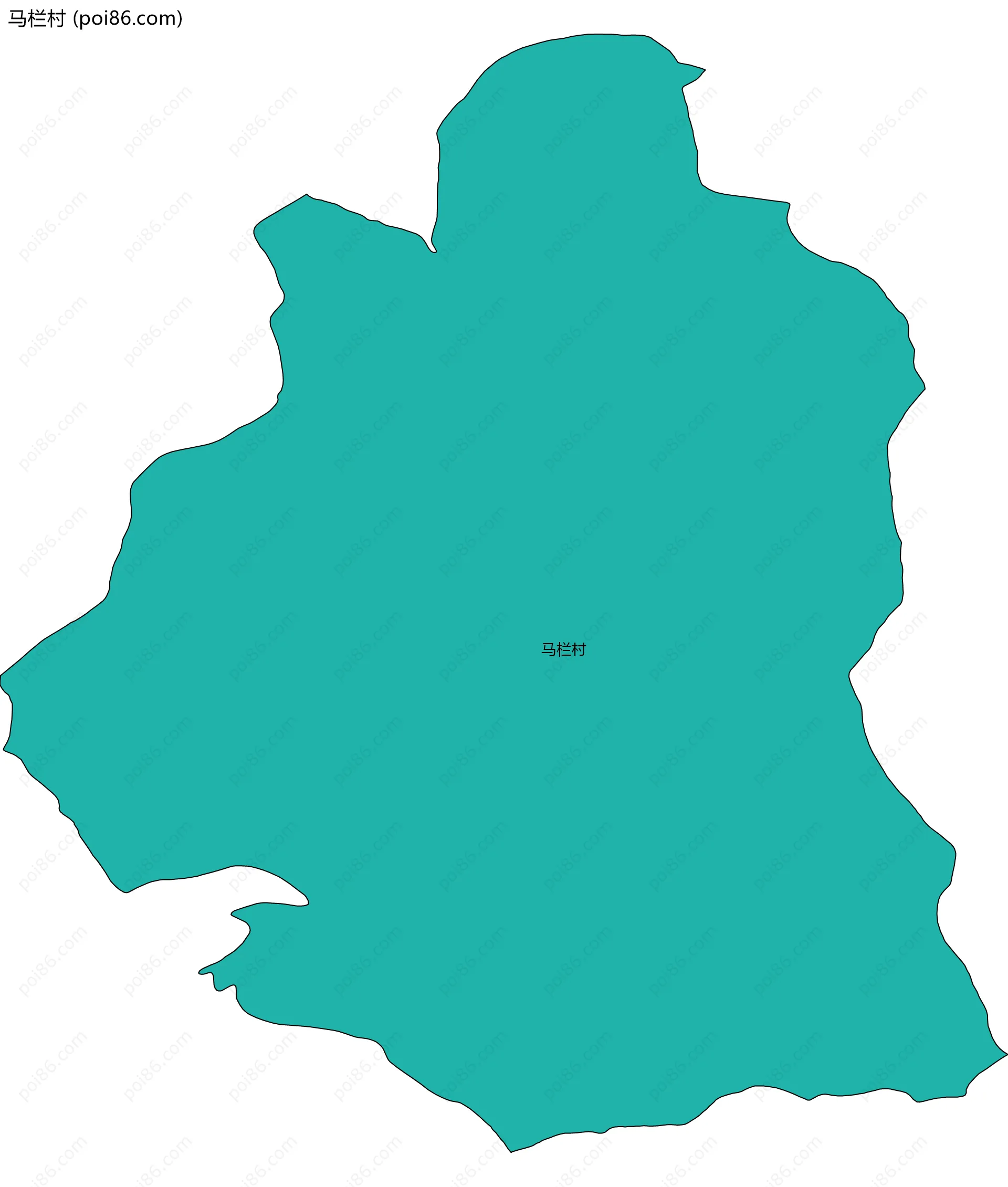 马栏村边界地图
