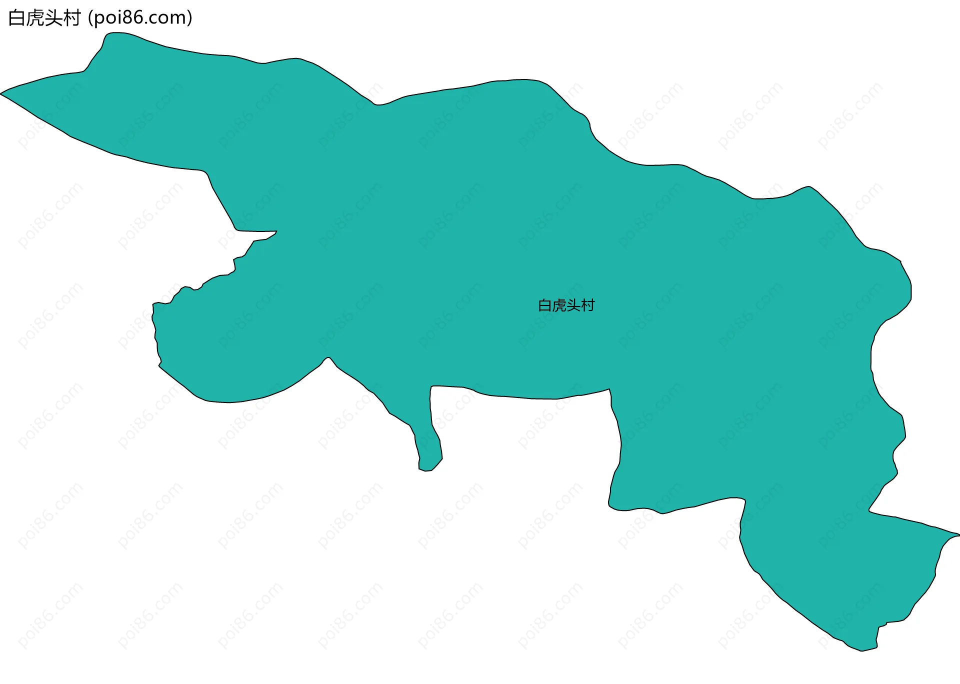 白虎头村边界地图