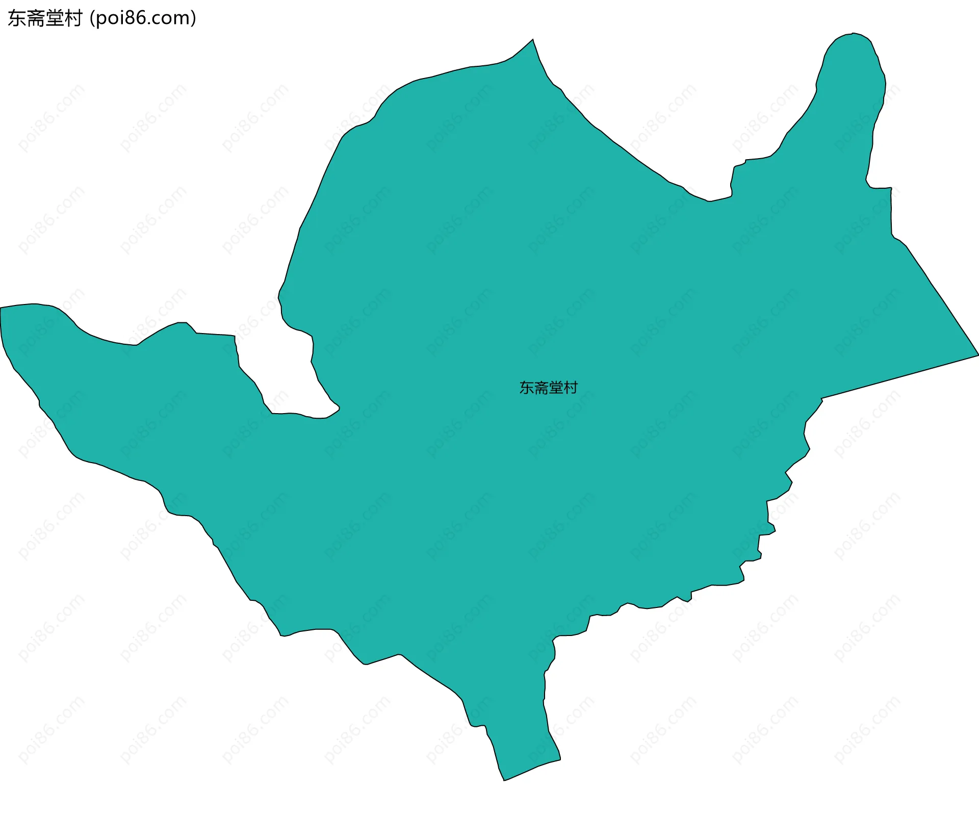 东斋堂村边界地图