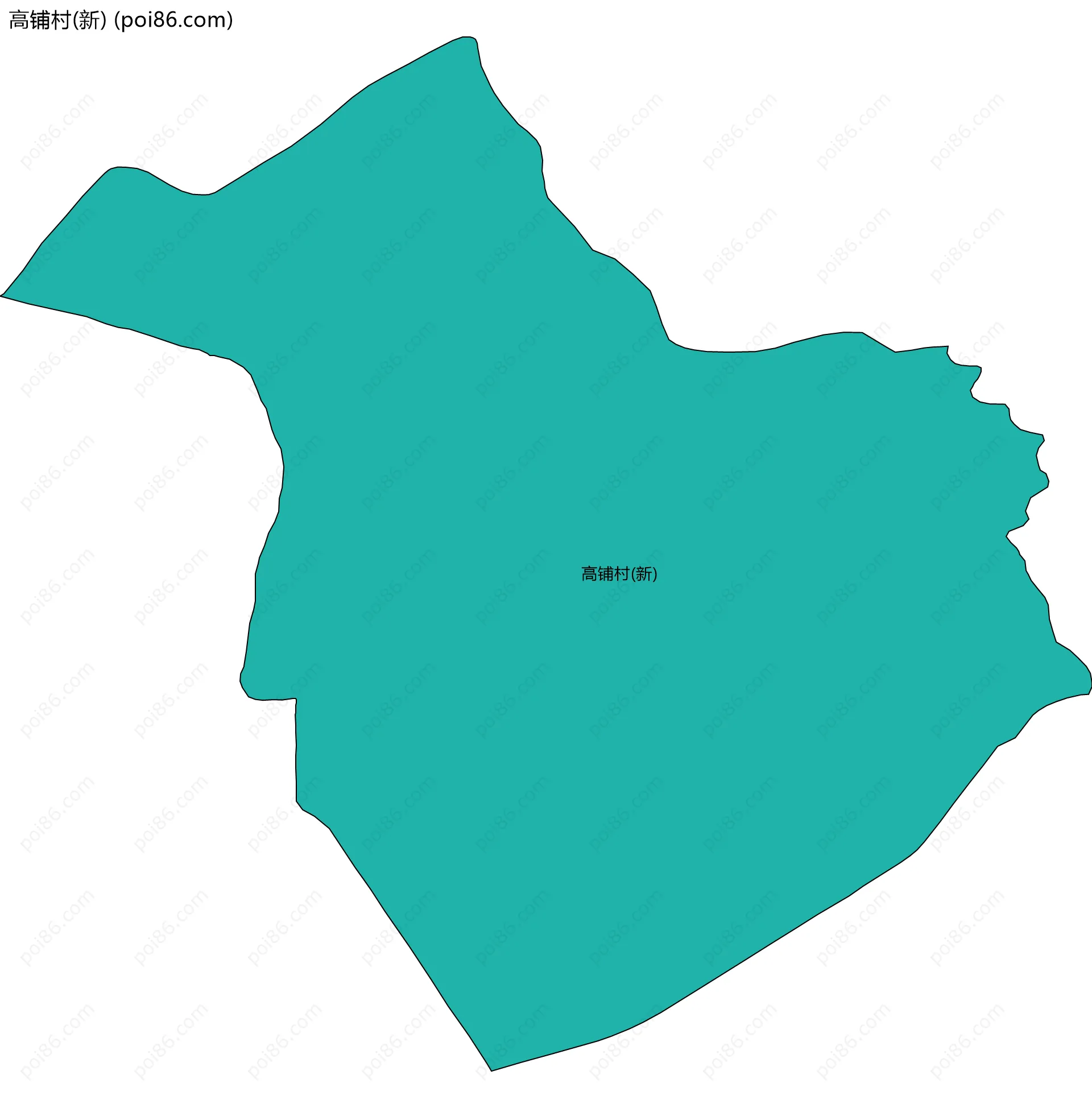 高铺村(新)边界地图