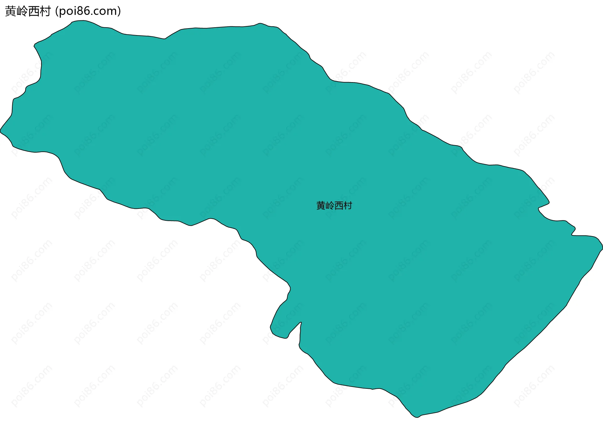黄岭西村边界地图
