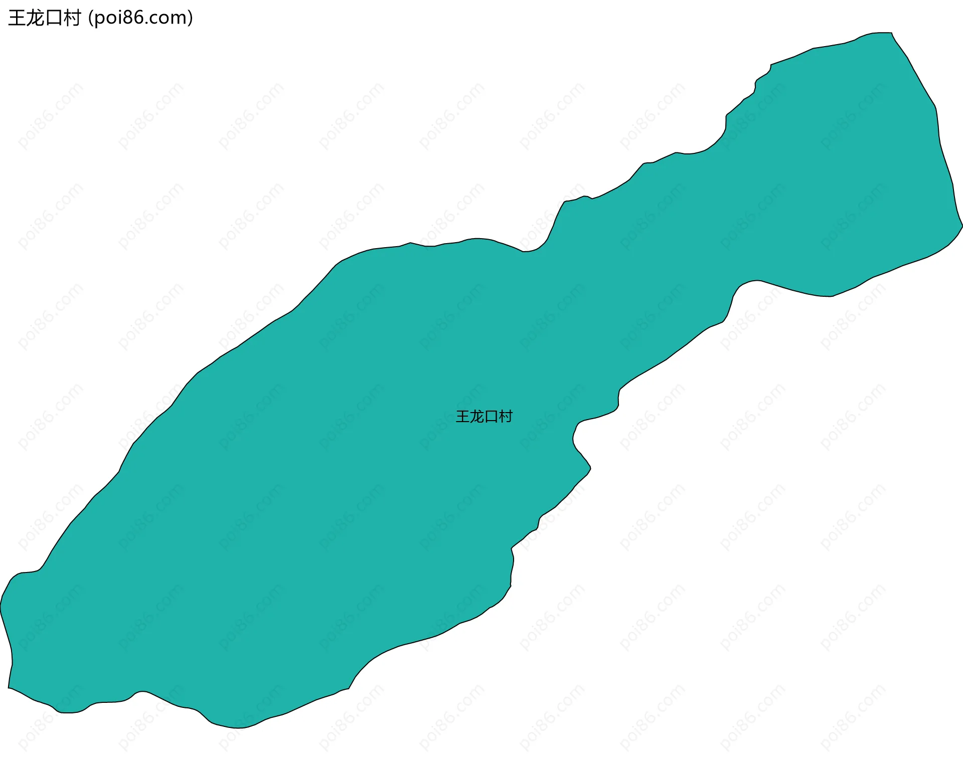 王龙口村边界地图
