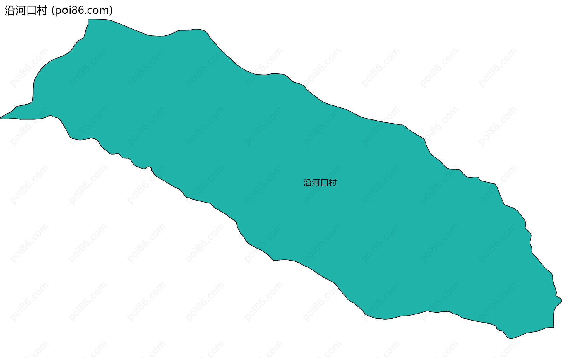 沿河口村边界地图