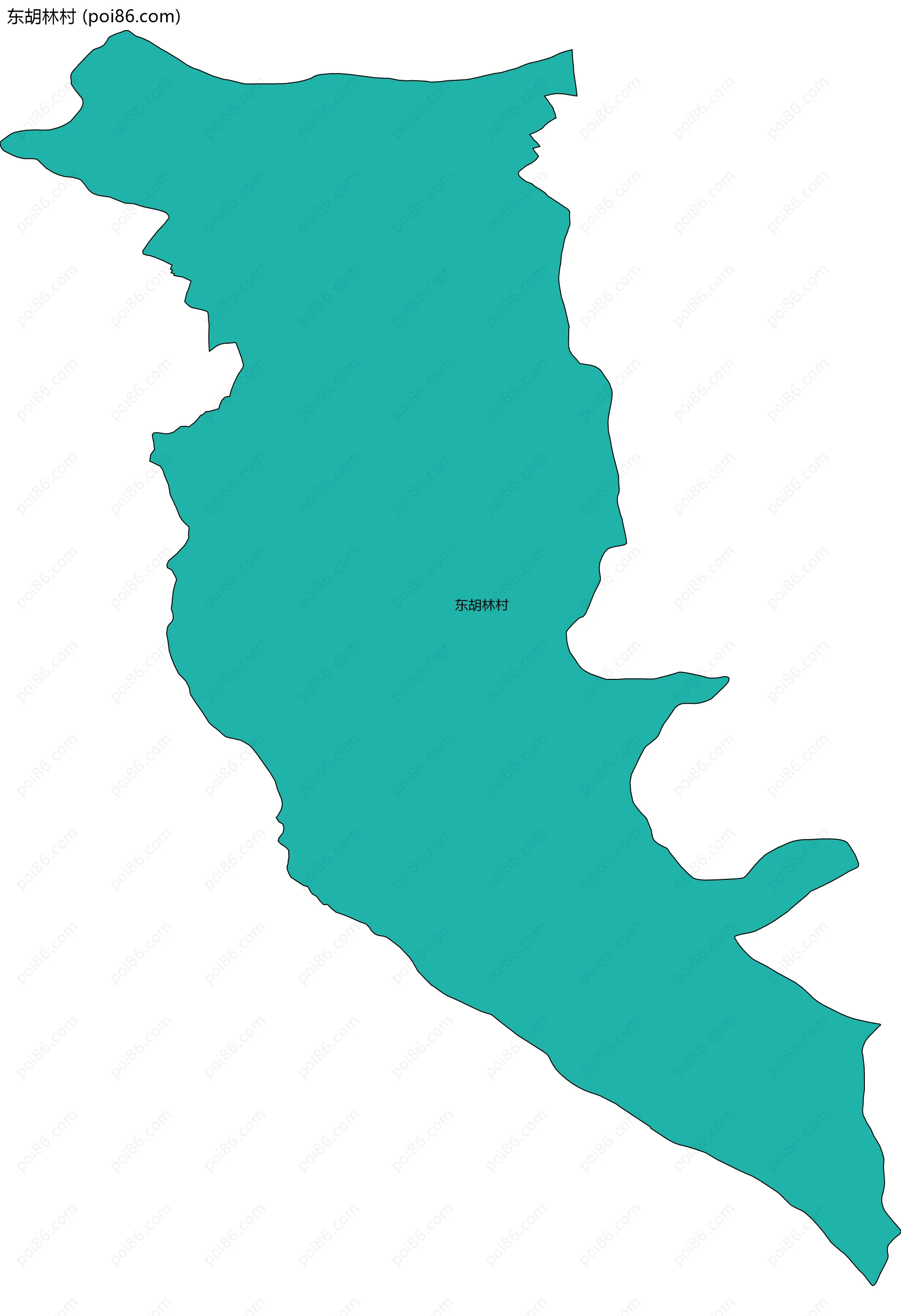 东胡林村边界地图