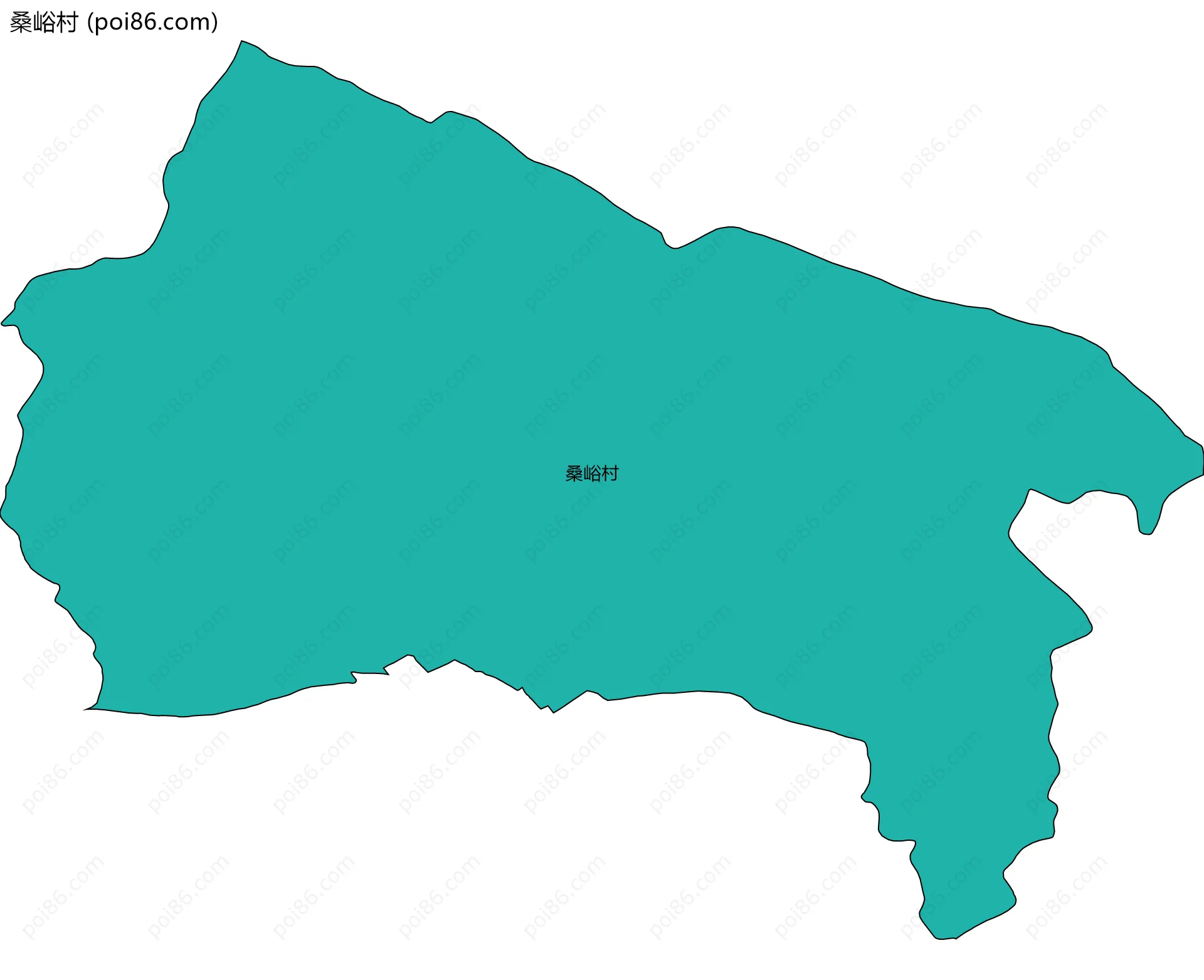 桑峪村边界地图