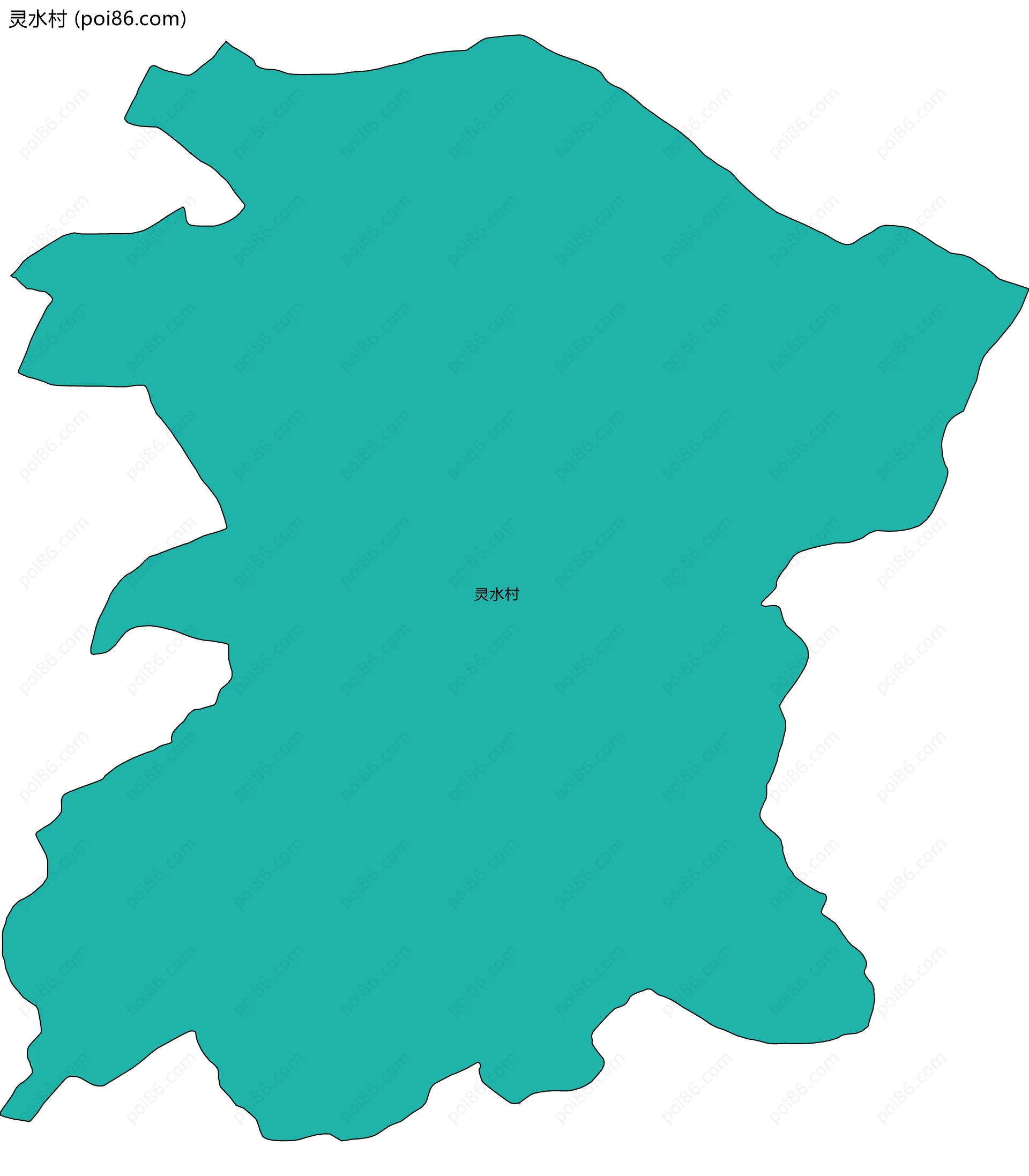 灵水村边界地图