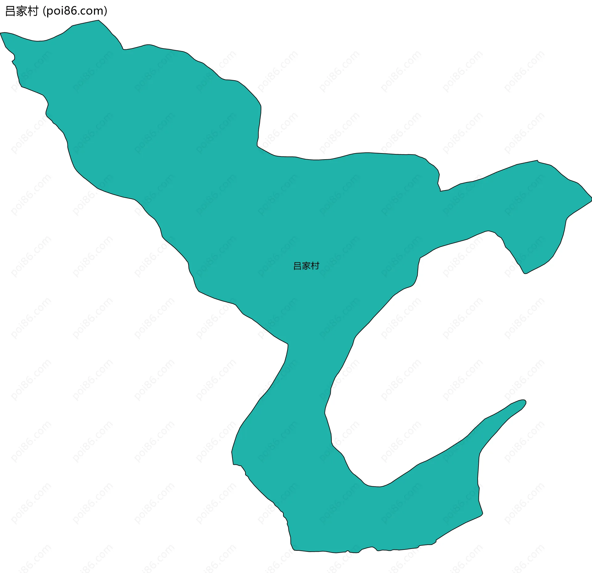 吕家村边界地图