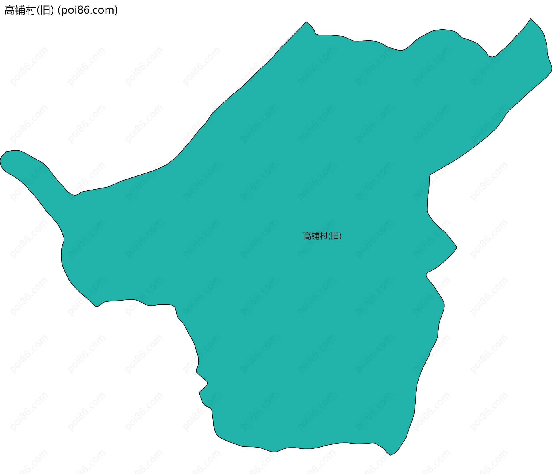 高铺村(旧)边界地图