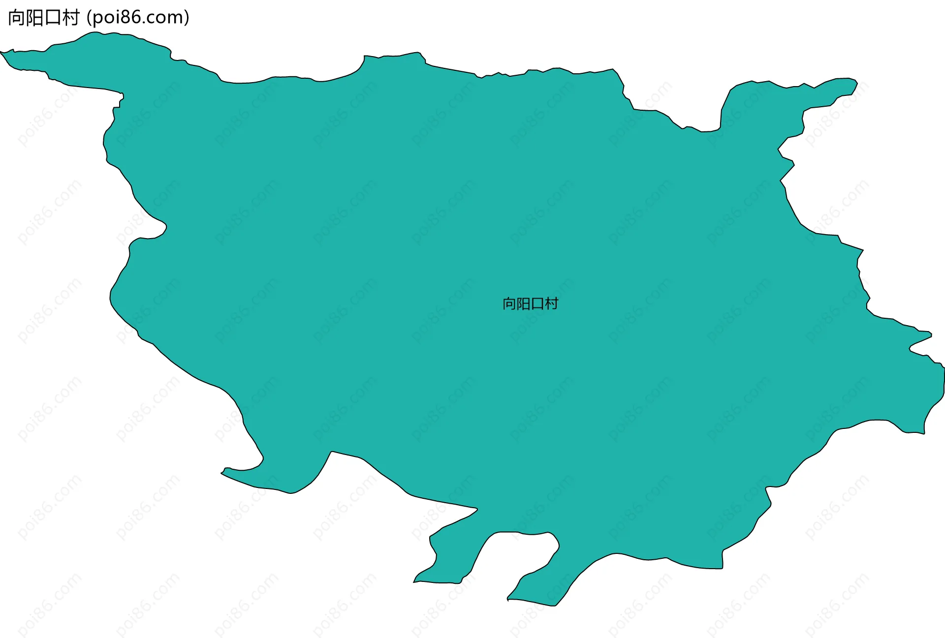 向阳口村边界地图
