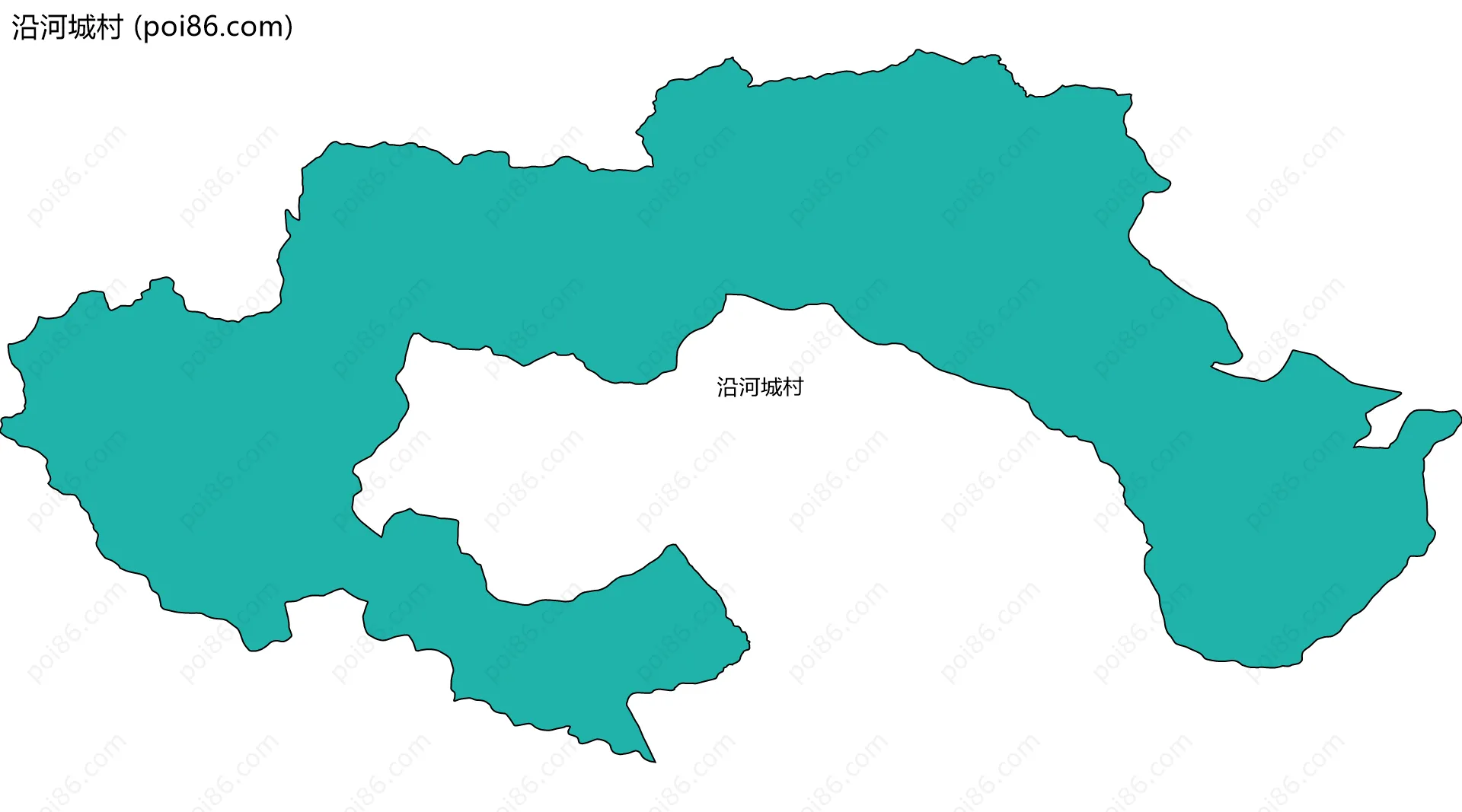 沿河城村边界地图