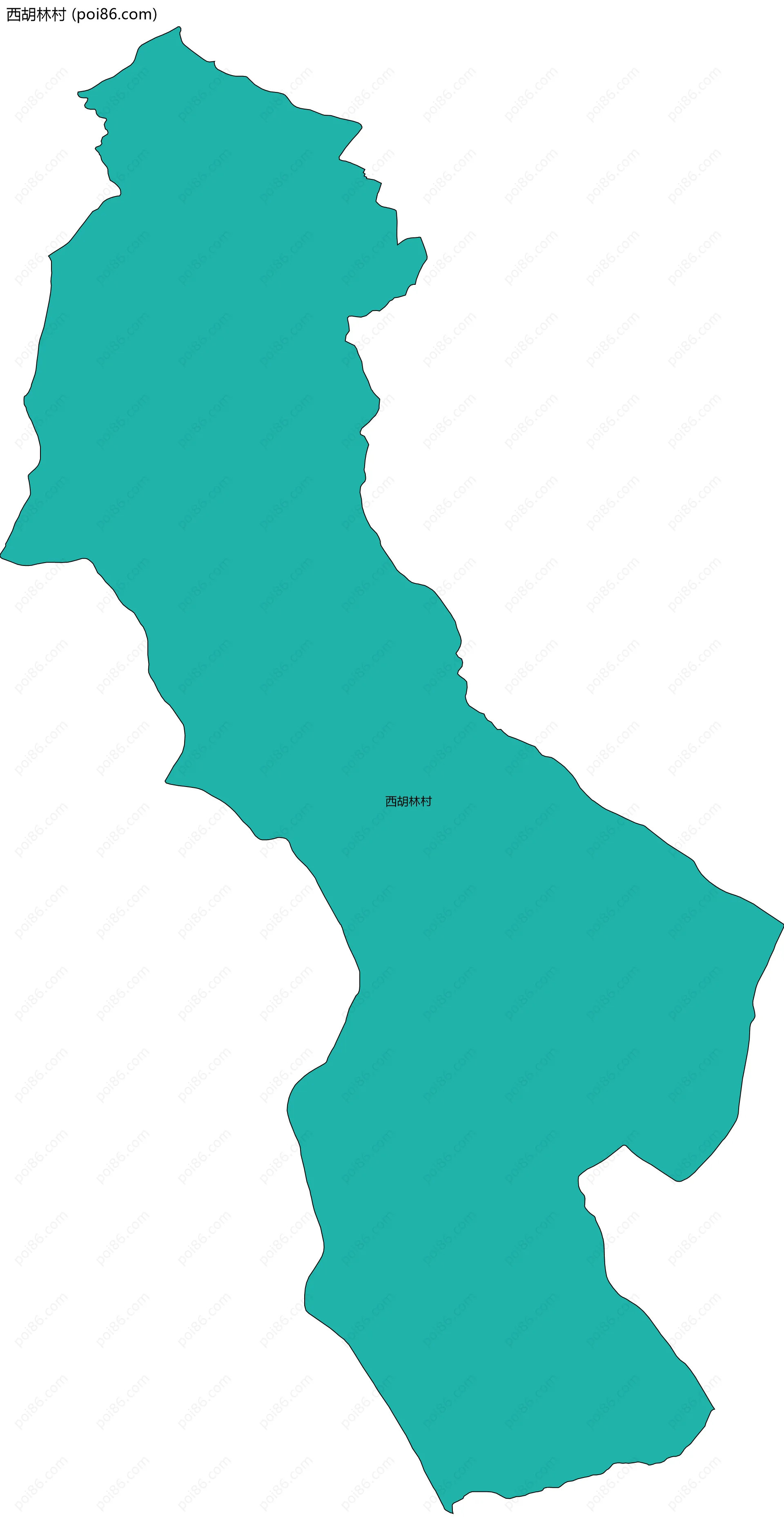 西胡林村边界地图