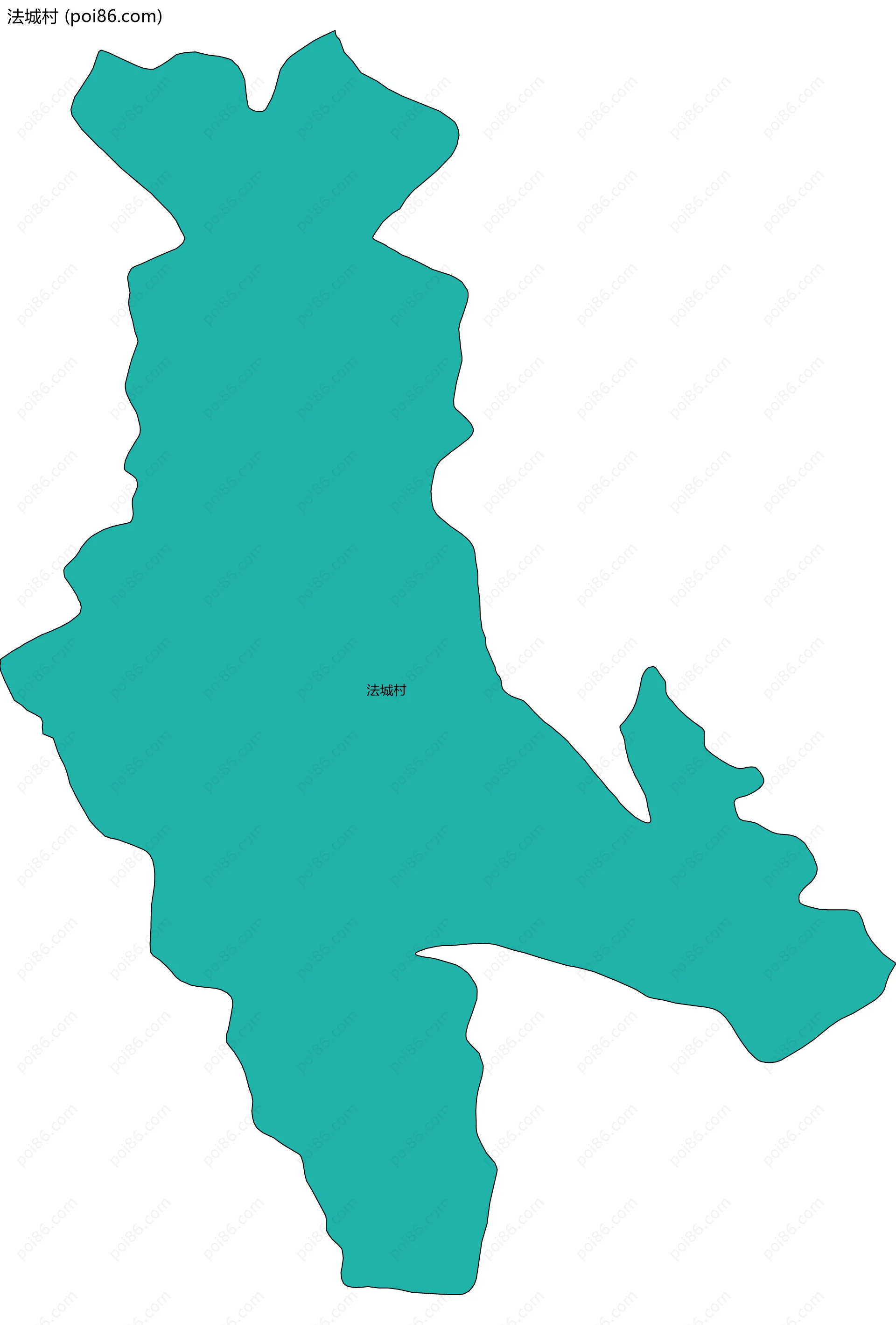 法城村边界地图