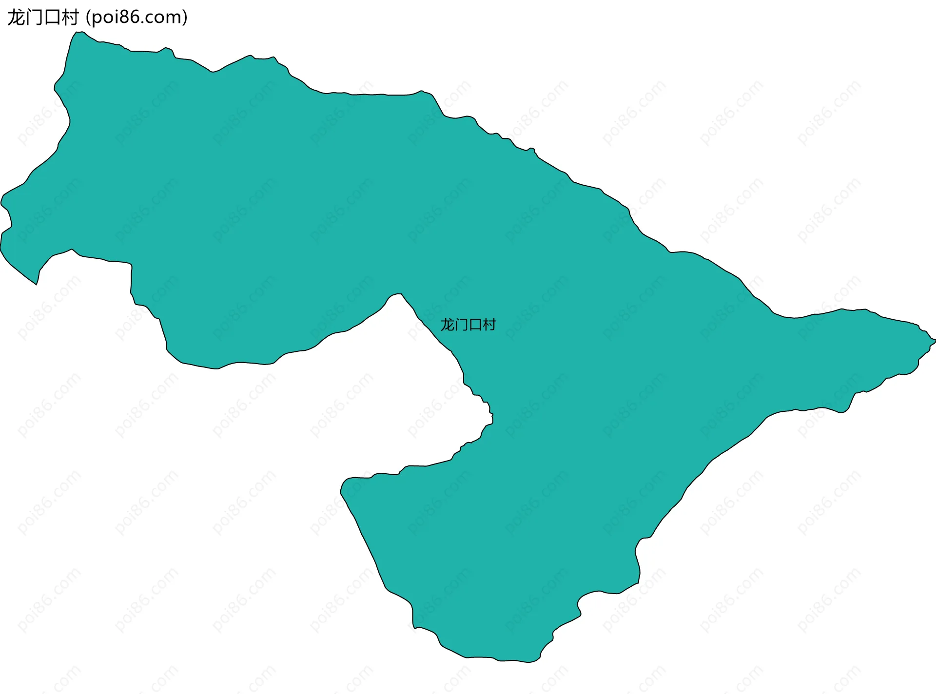 龙门口村边界地图