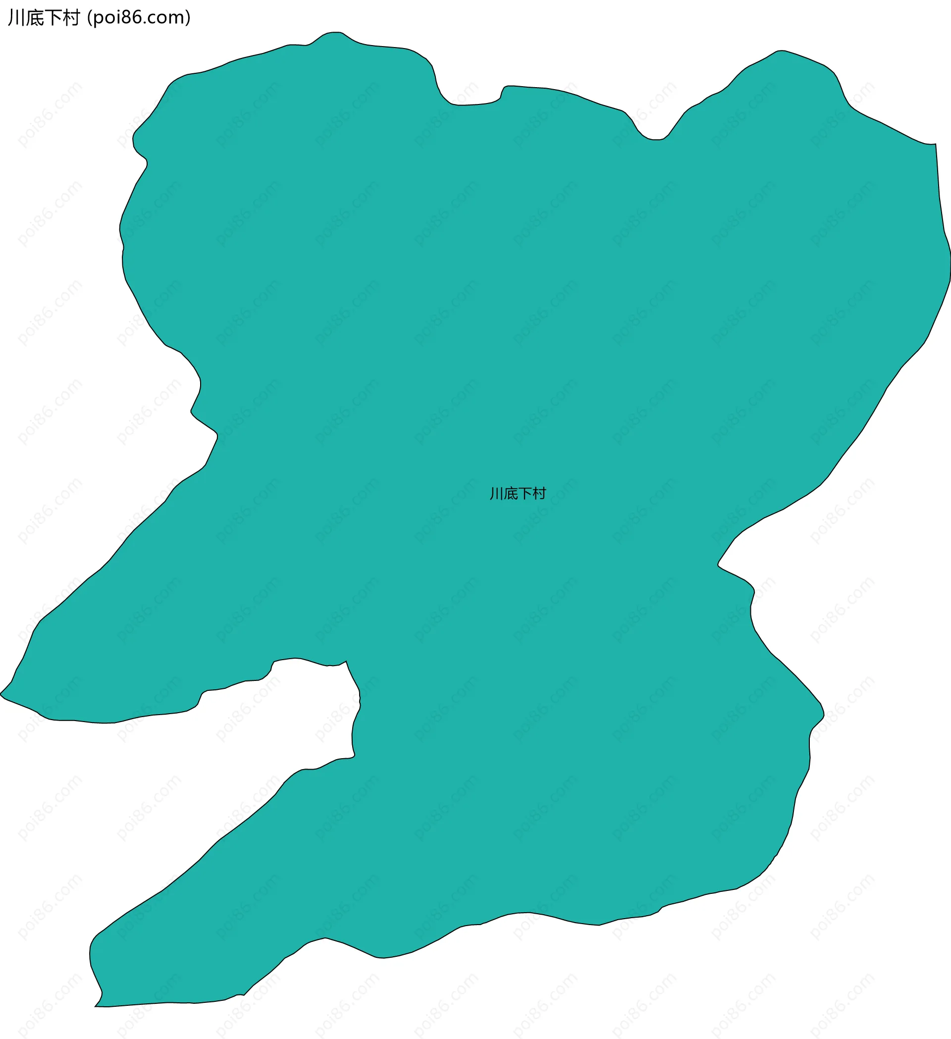 川底下村边界地图