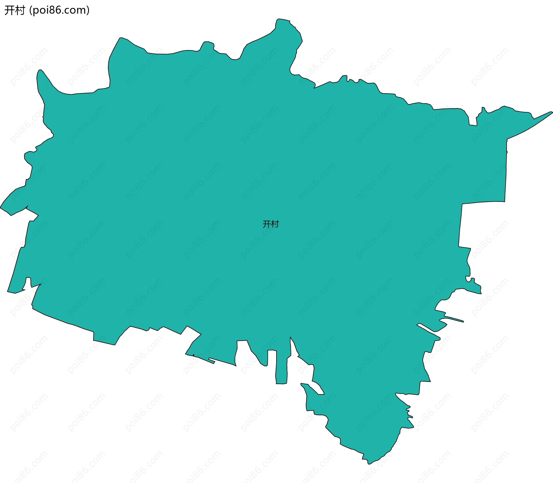 开村边界地图