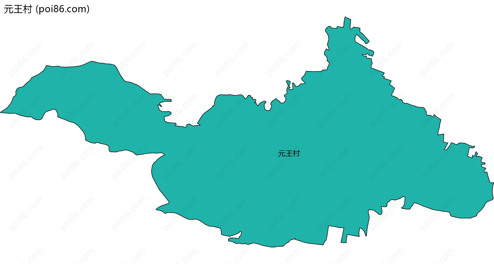 元王村边界地图