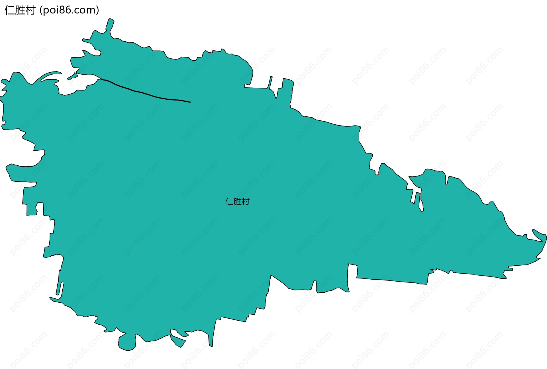 仁胜村边界地图